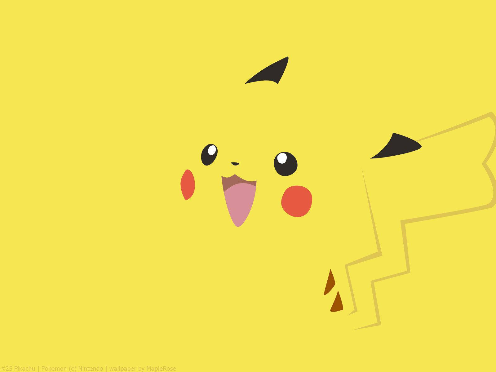 Açık sarı arka plana karışan Pikachu duvar kağıdı.