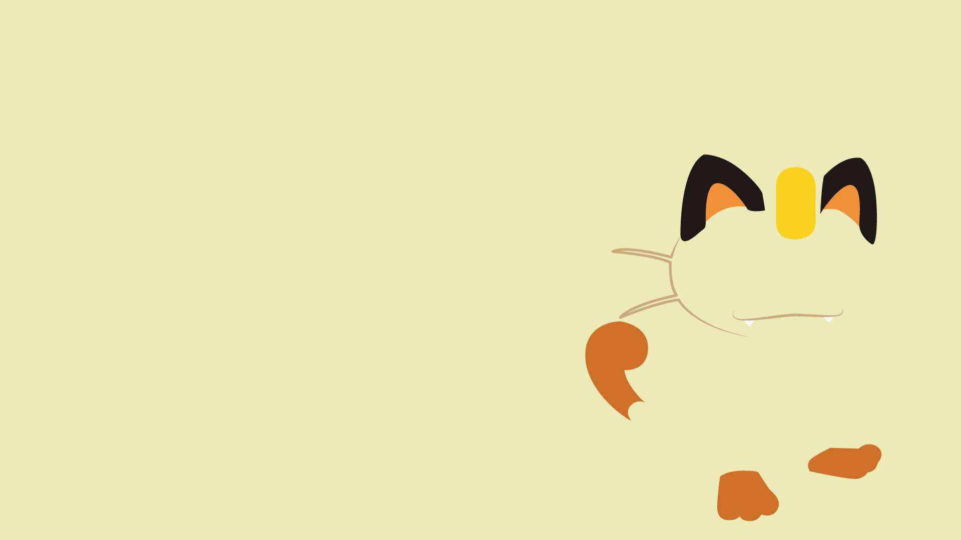 Sarı Meowth Havalı Pokemon Duvar Kağıdı