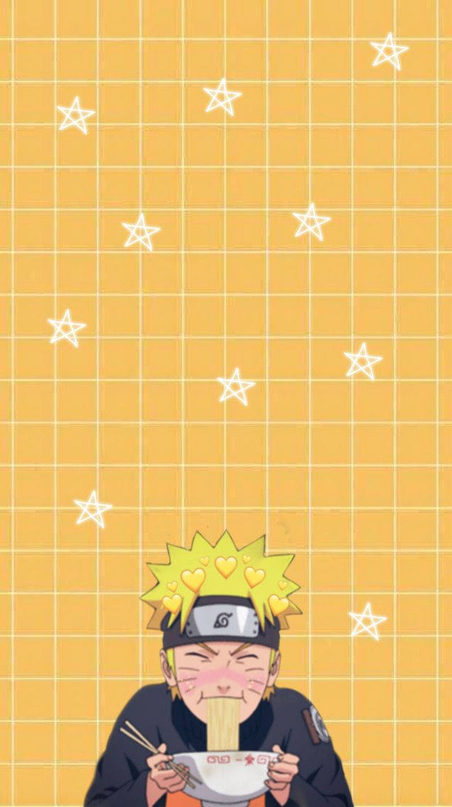 Sarı Naruto Ramen Yiyor Duvar Kağıdı