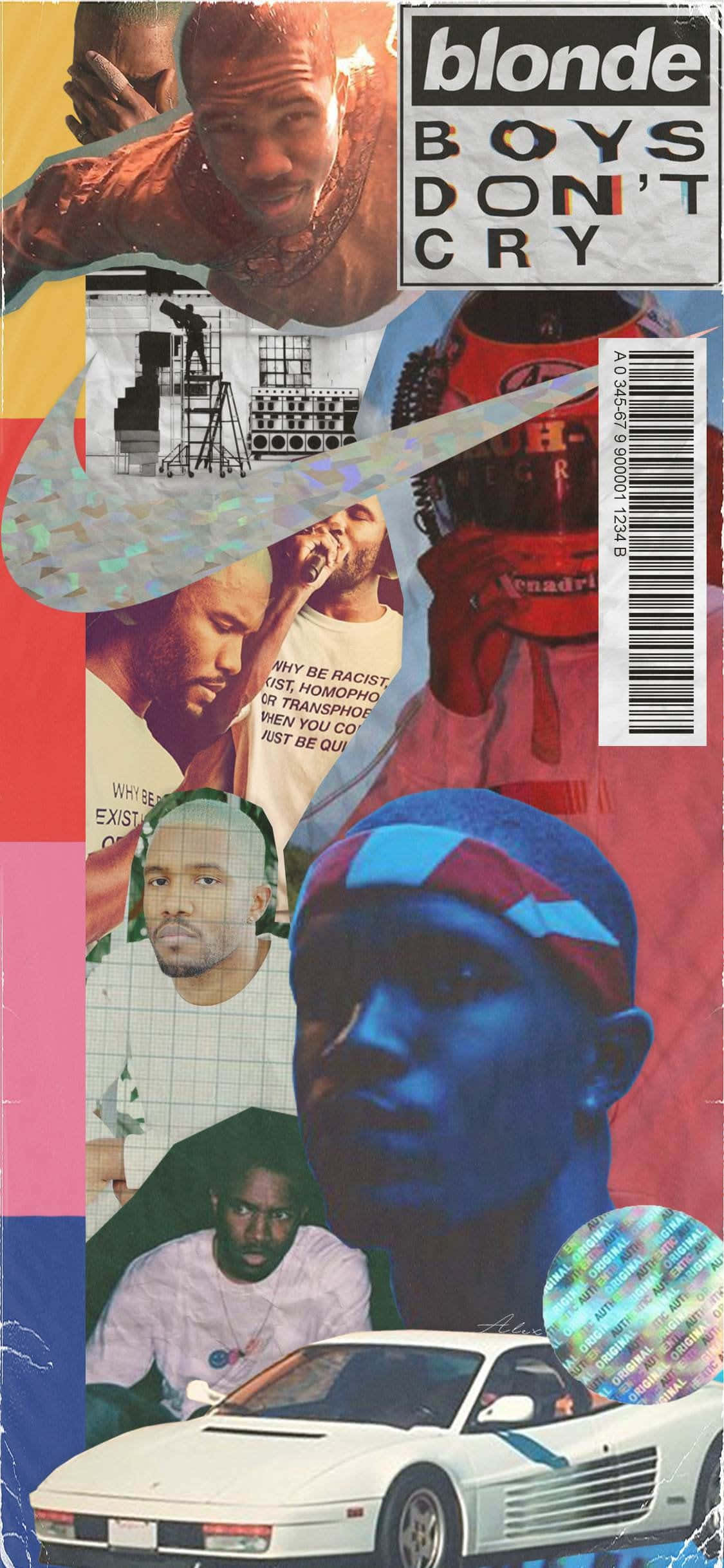 Şarkıcı Frank Ocean pembe tonlu bir bulanıklık içinde neşeyle süzülüyor Duvar Kağıdı