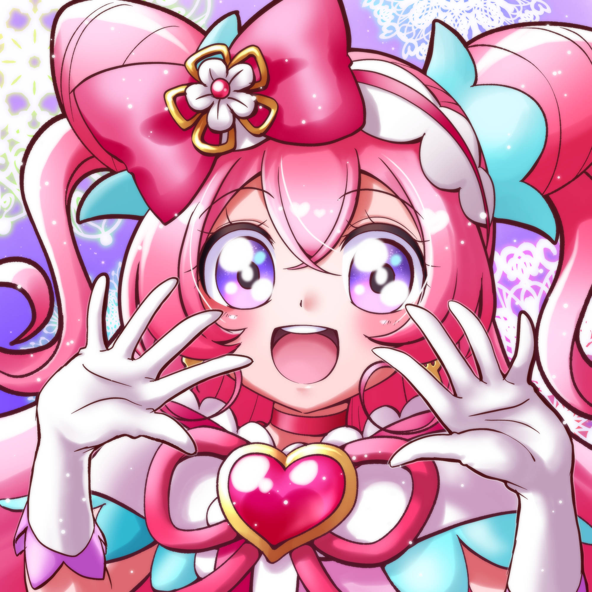 Şaşırmış Cure Precious Anime Kızı Duvar Kağıdı