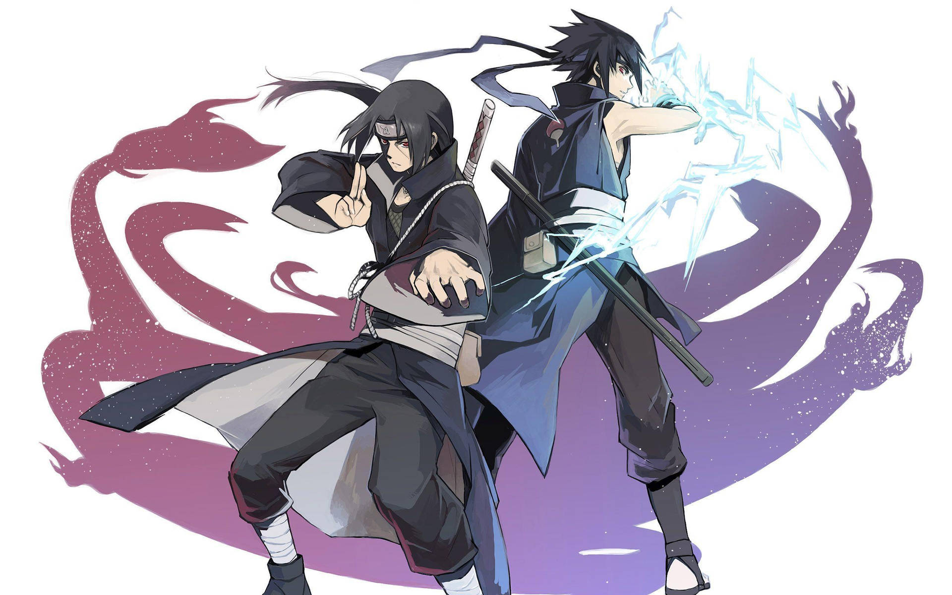 Sasuke Uchiha'nın ellerinde yıldırım çakrası olan bir yıldırım jutsu tekniği Chidori.