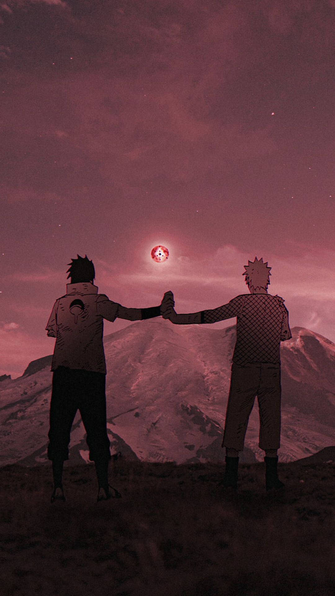 Sasuke Naruto iPhone Anime Sırt Görünümü Duvar Kağıdı