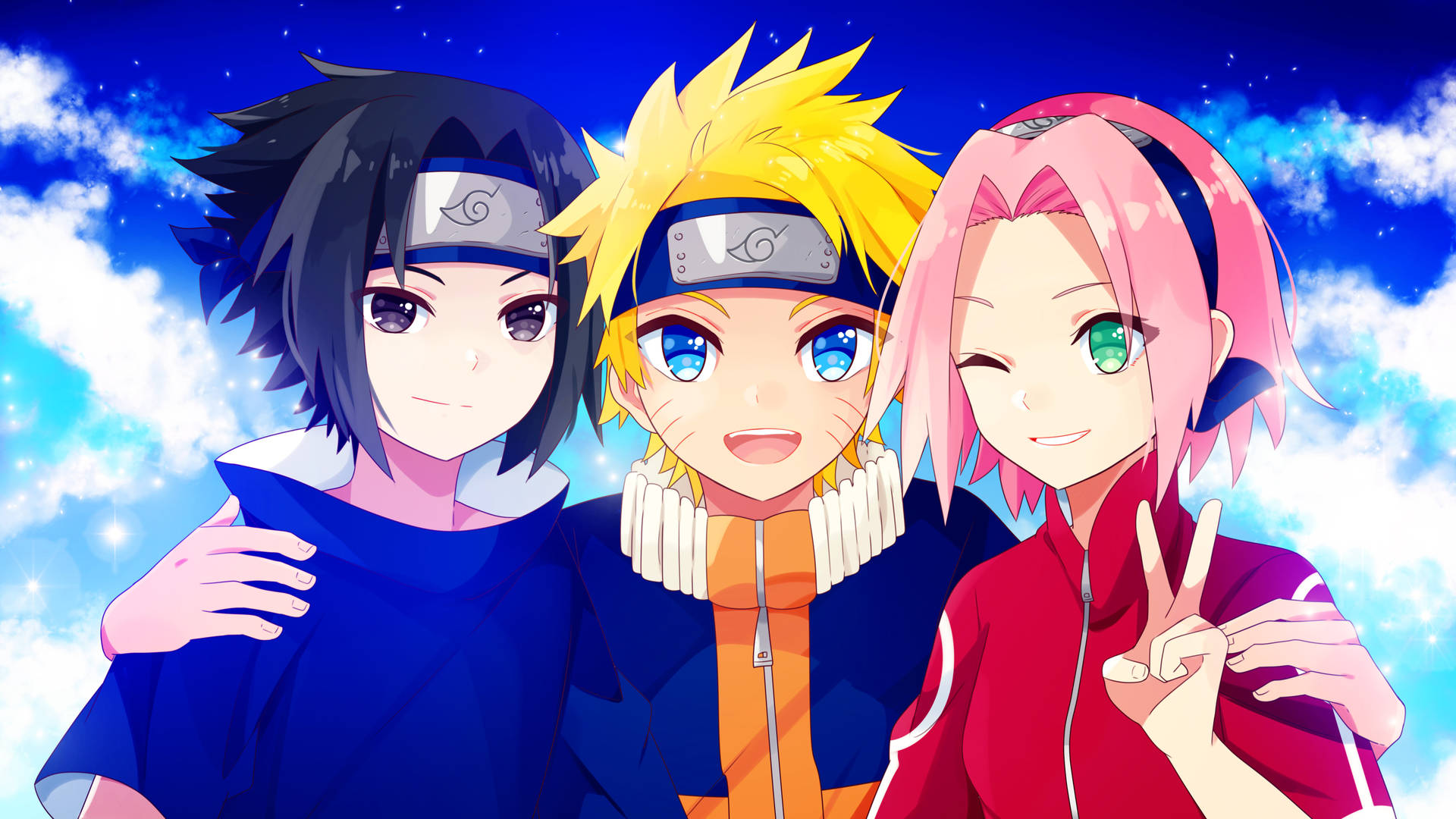 Sasuke, Naruto ve Sakura 4K — Naruto 4K GIF Duvar Kağıdı