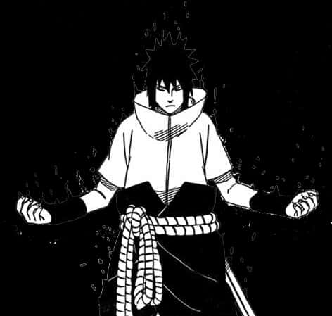 Sasuke'nin Karanlıkta Meditasyonu Duvar Kağıdı