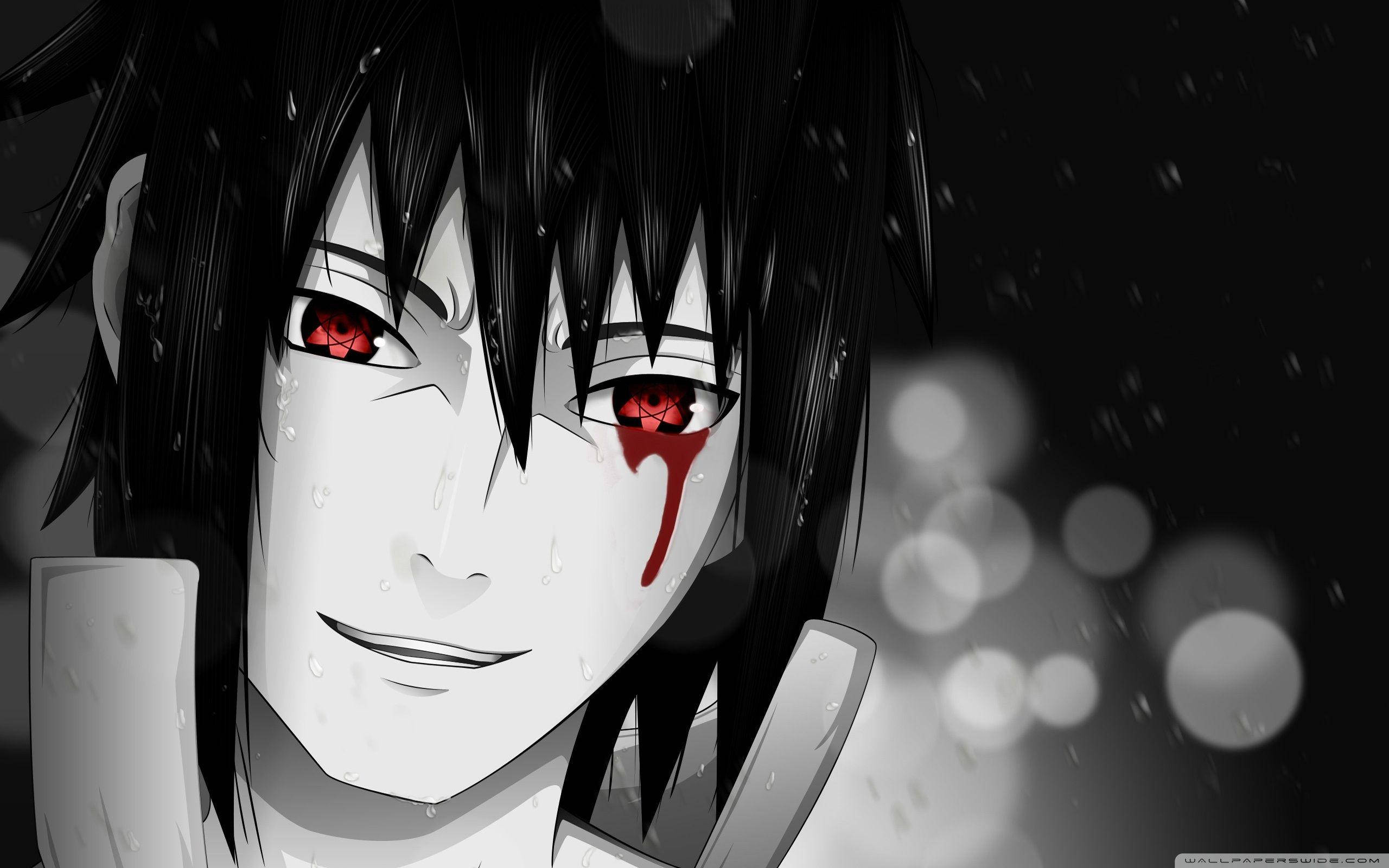 Sasuke Uchiha Anime Kanayan Gözler Duvar Kağıdı
