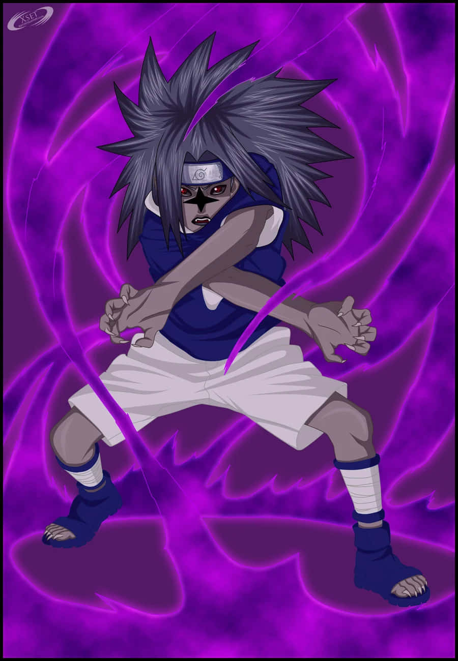 Sasuke Uchiha'nın Lanetli Mührün Gücünü Serbest Bırakması Duvar Kağıdı
