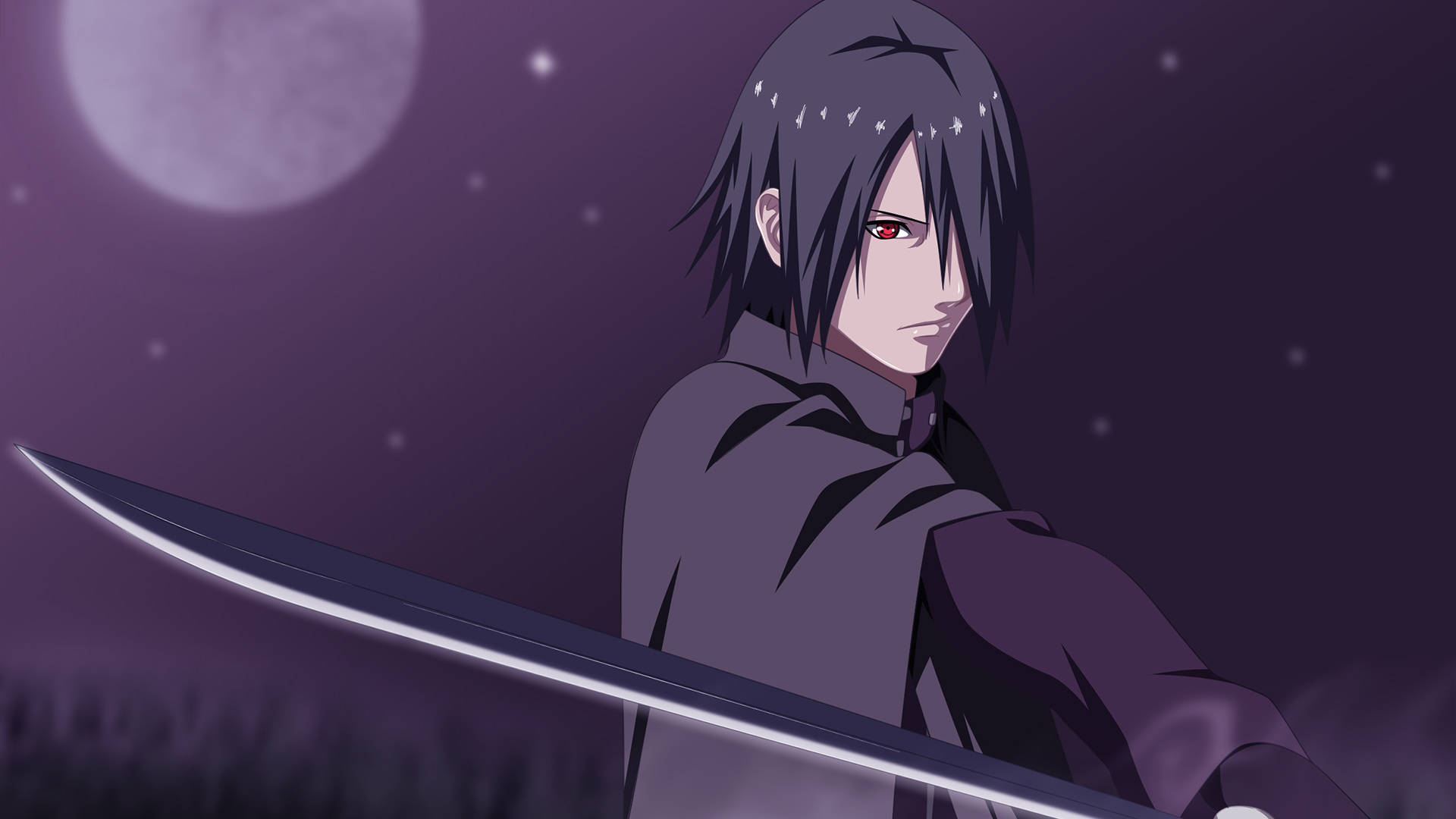 Sasuke Uchiha, Ninja Kılıcı ile savaşa hazır Duvar Kağıdı