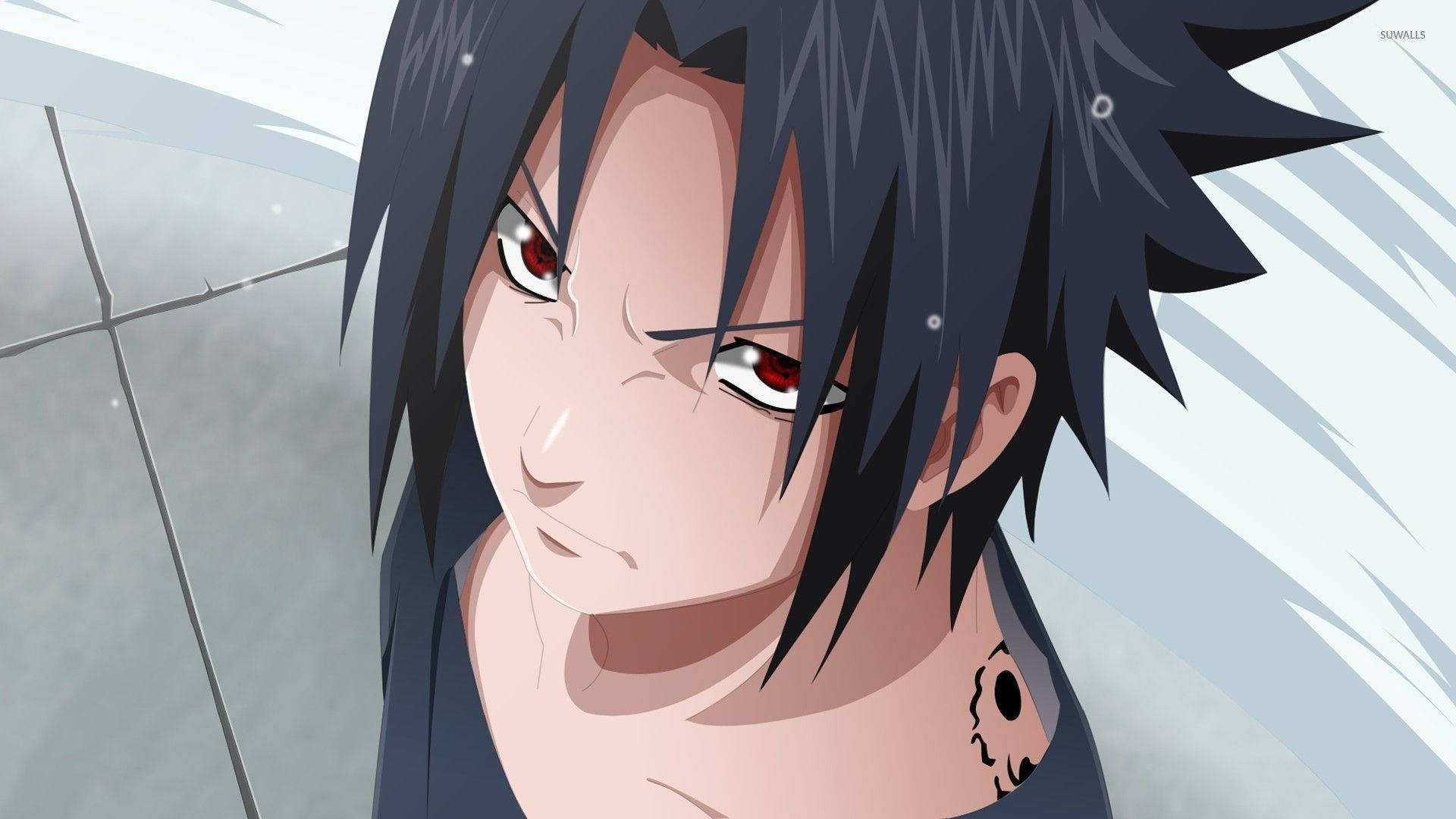 Sasuke Uchiha'nın Lanetli Mühür Dövmesi Duvar Kağıdı