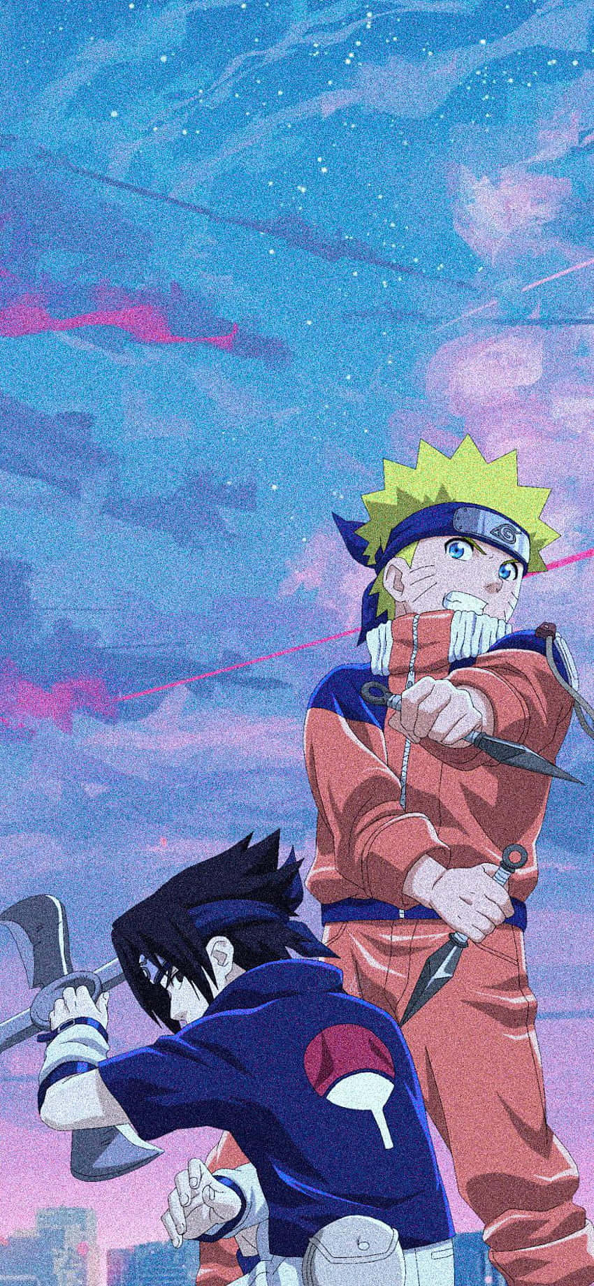 Sasuke ve Naruto Estetik Telefon Duvar Kağıdı