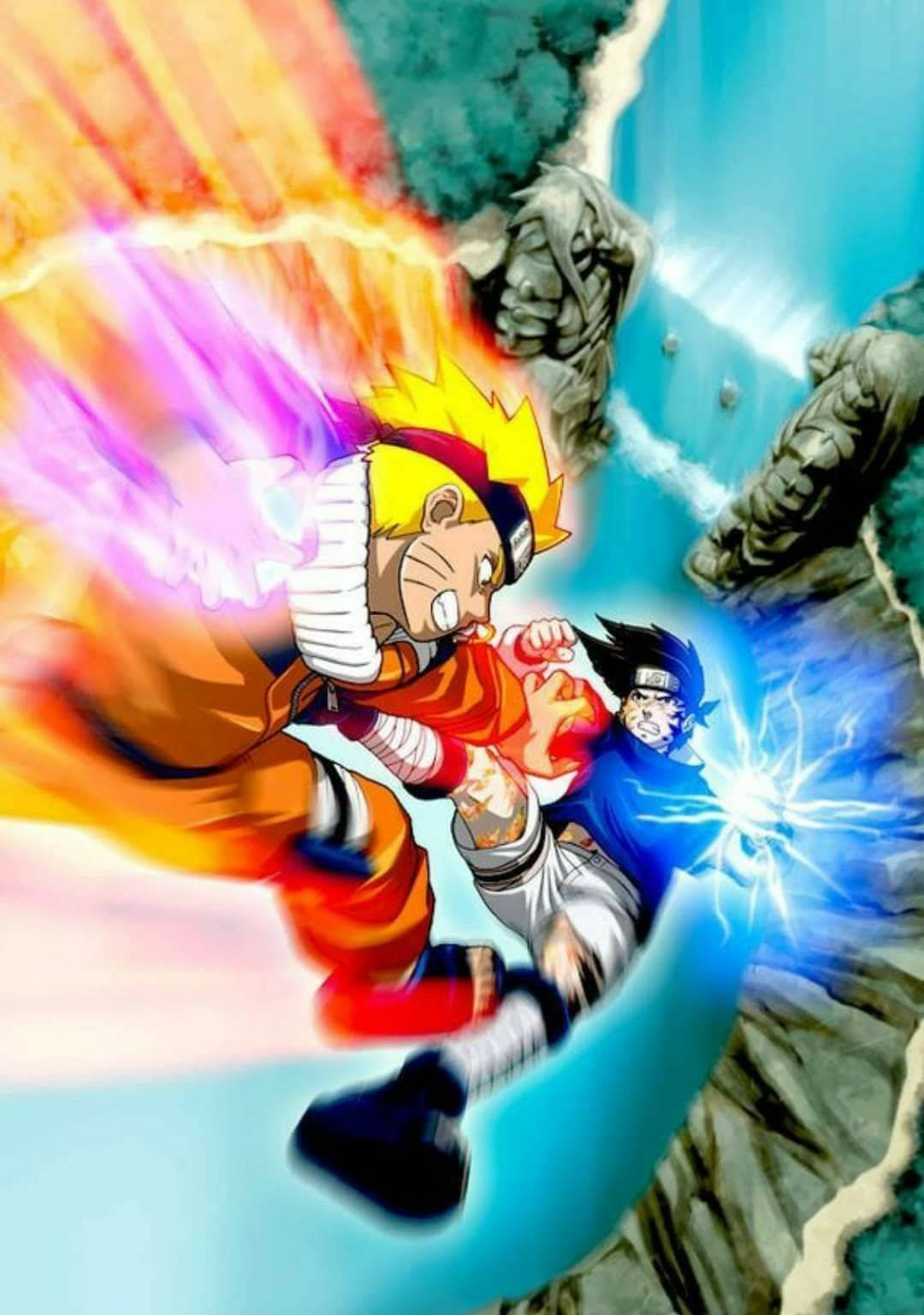 Sasuke ve Naruto'nun Son Vadi Savaşı iPhone Duvar Kağıdı