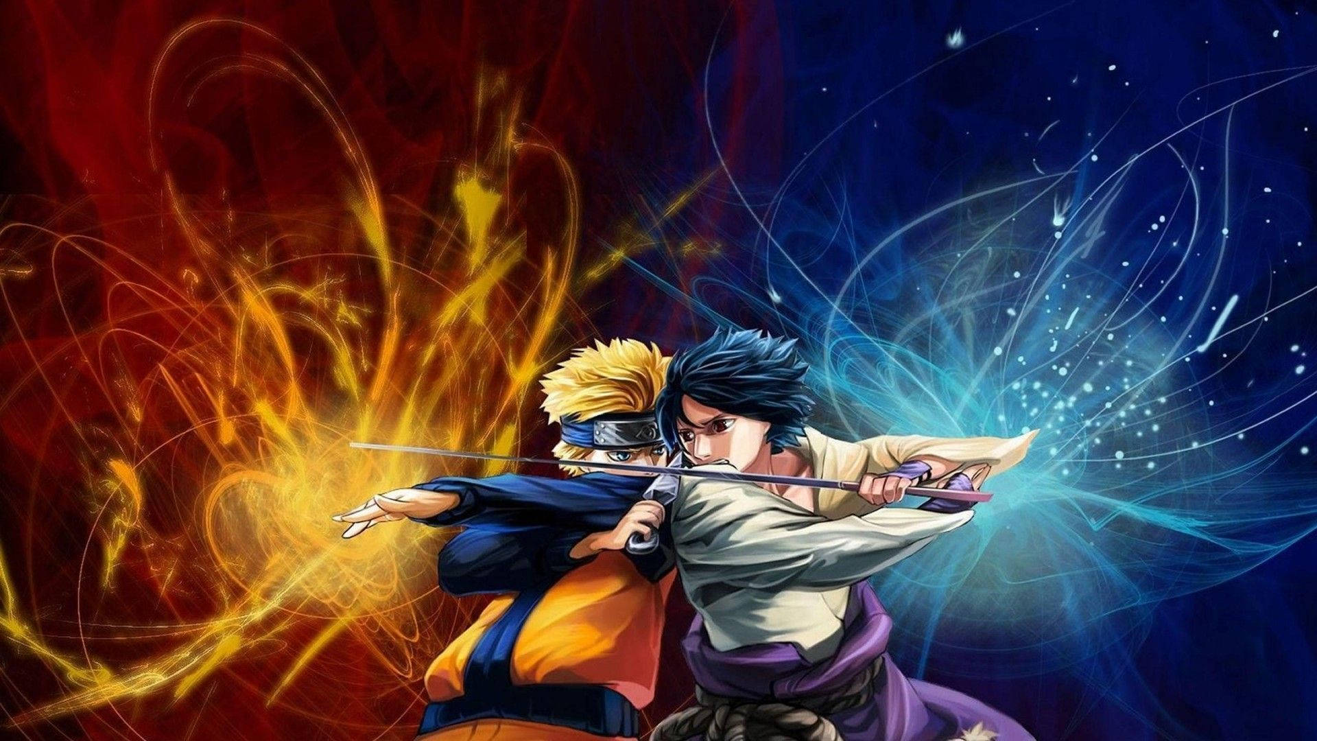 Sasuke ve Naruto Savaşı Dizüstü Bilgisayar Duvar Kağıdı