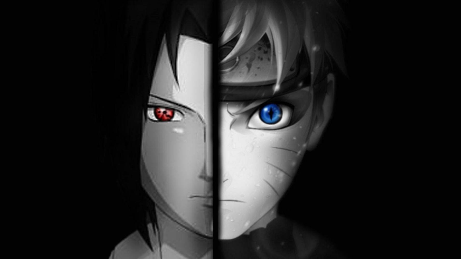 Sasuke ve Naruto Karşı Karşıya Dizüstü Bilgisayar Duvar Kağıdı