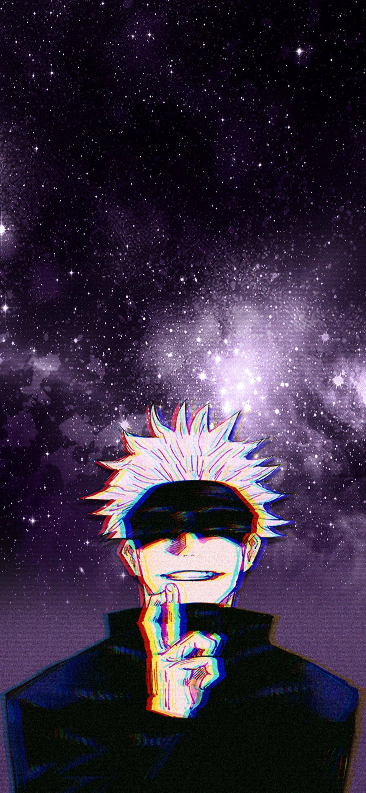 Satoru Gojo Jujutsu Kaisen Sonsuz Galaksi Düzenlemesi Duvar Kağıdı