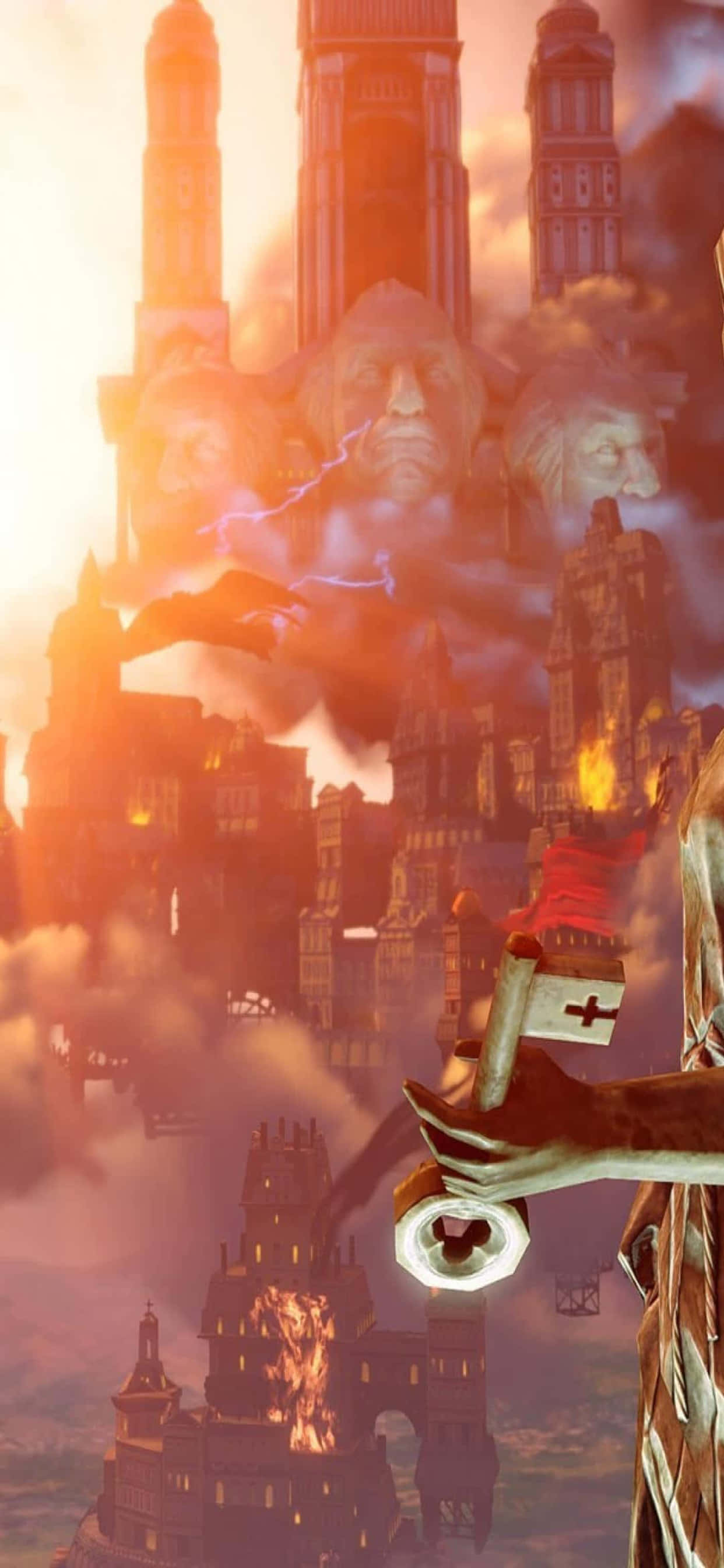 Savaş Alanı iPhone Xs Max Bioshock Infinite Arka Planı Duvar Kağıdı