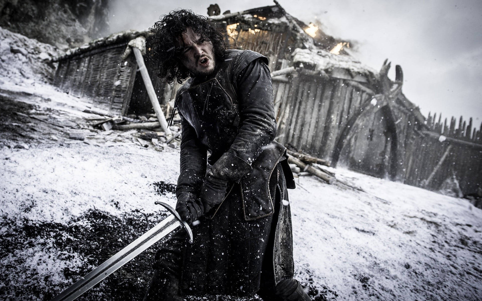 Savaşan Jon Snow Game Of Thrones Duvar Kağıdı