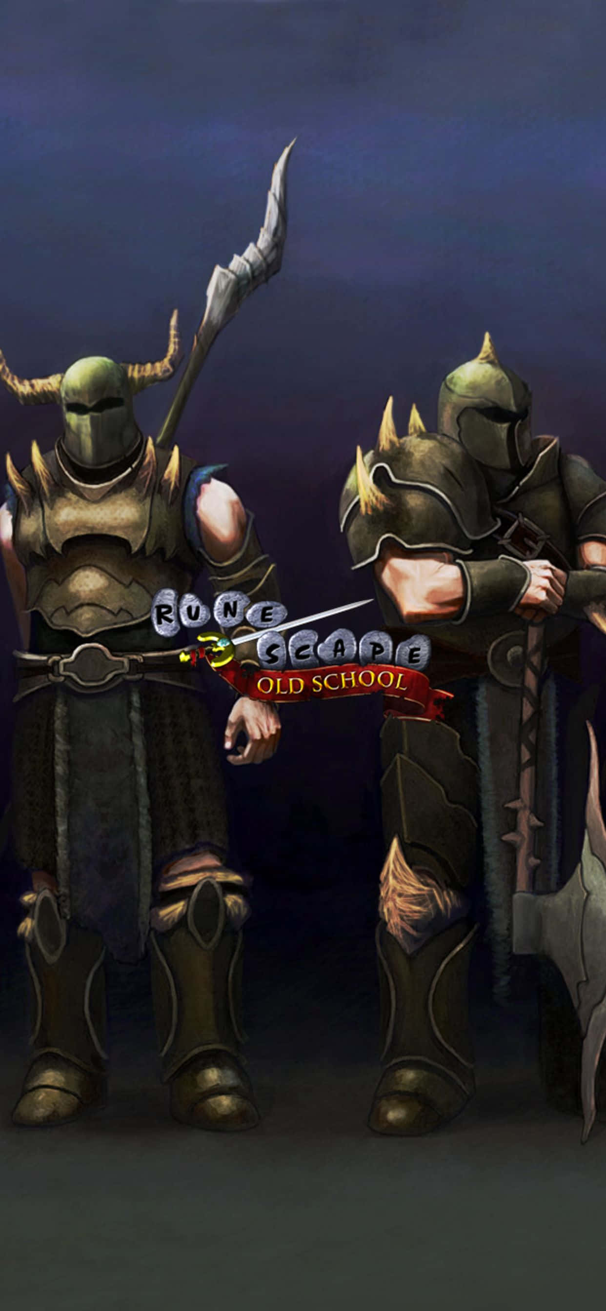 Savaşçı ve Kılıç Ustası iPhone Xs Max Runescape Oldschool Arkaplanı Duvar Kağıdı