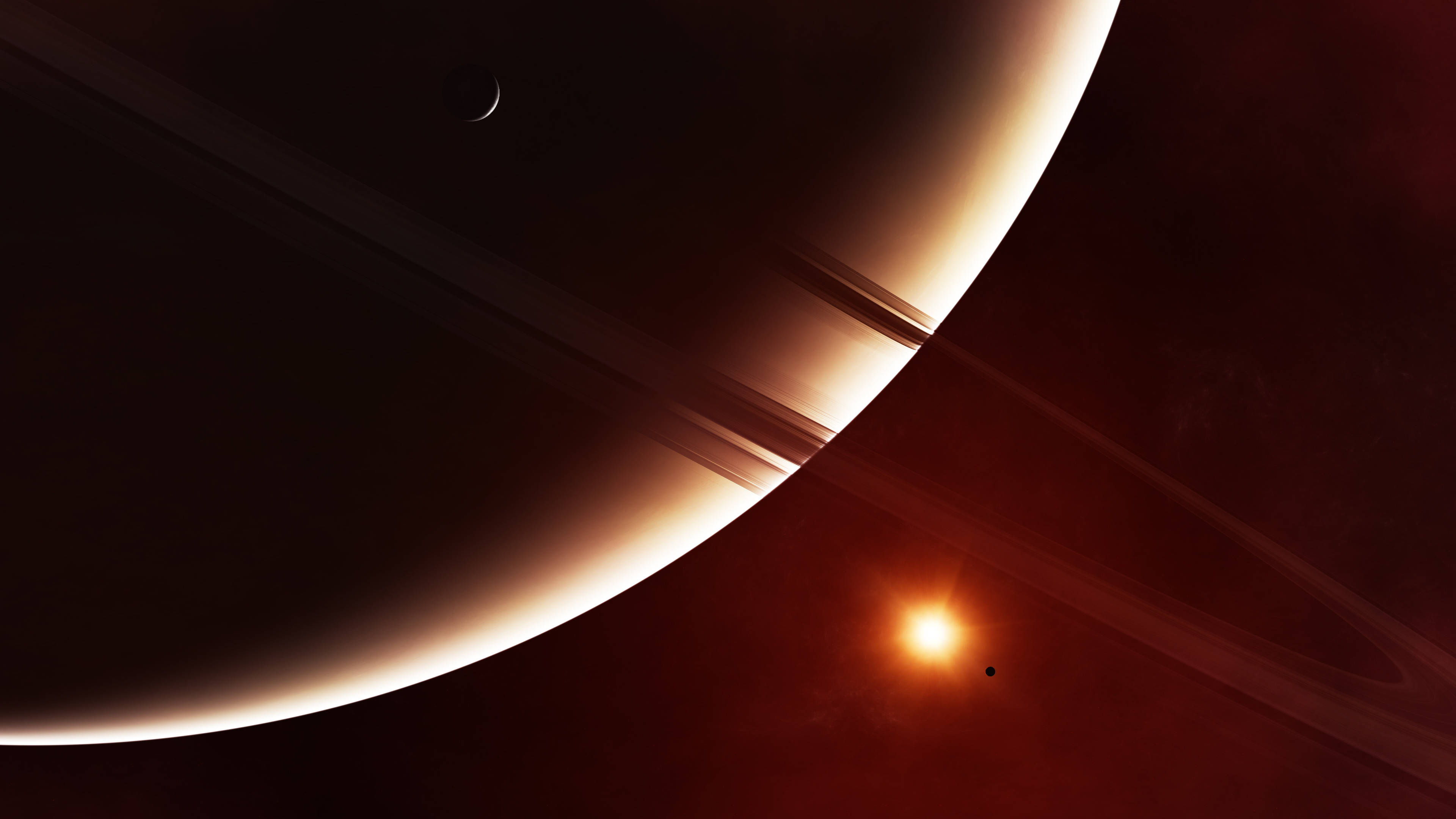 Sıcak Satürn 4K Duvar Kağıdı