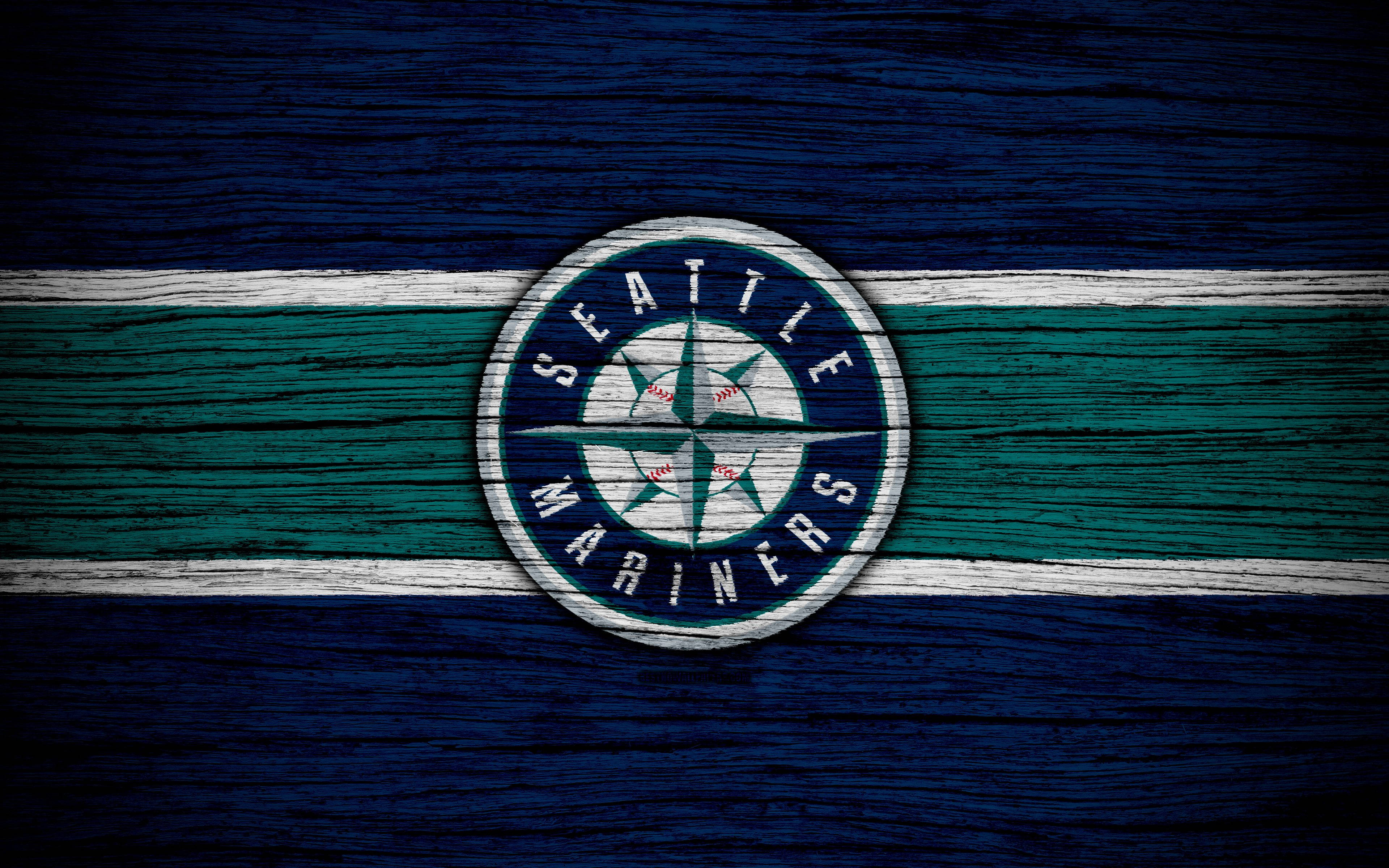 Seattle Mariners Ahşap Desenli Duvar Kağıdı