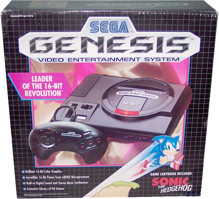 Sega Genesis Konsol Kutu Sanatı Duvar Kağıdı