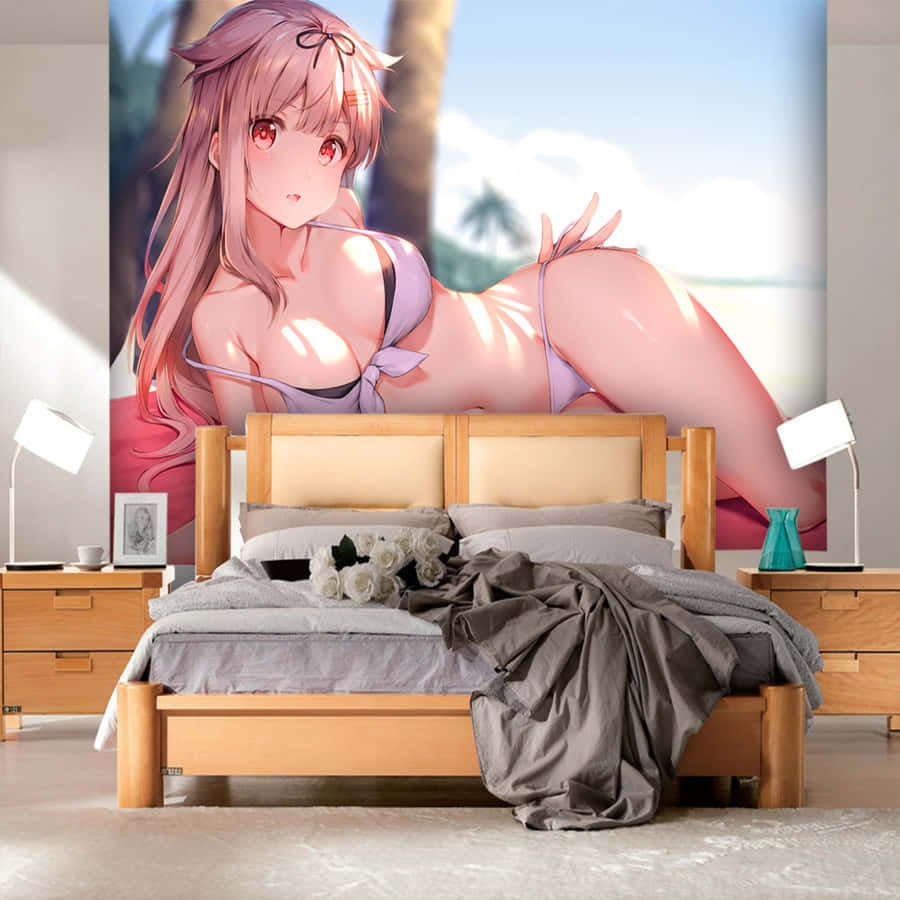 Seksi Anime Kızı Astolfo Bikini Posteri Duvar Kağıdı