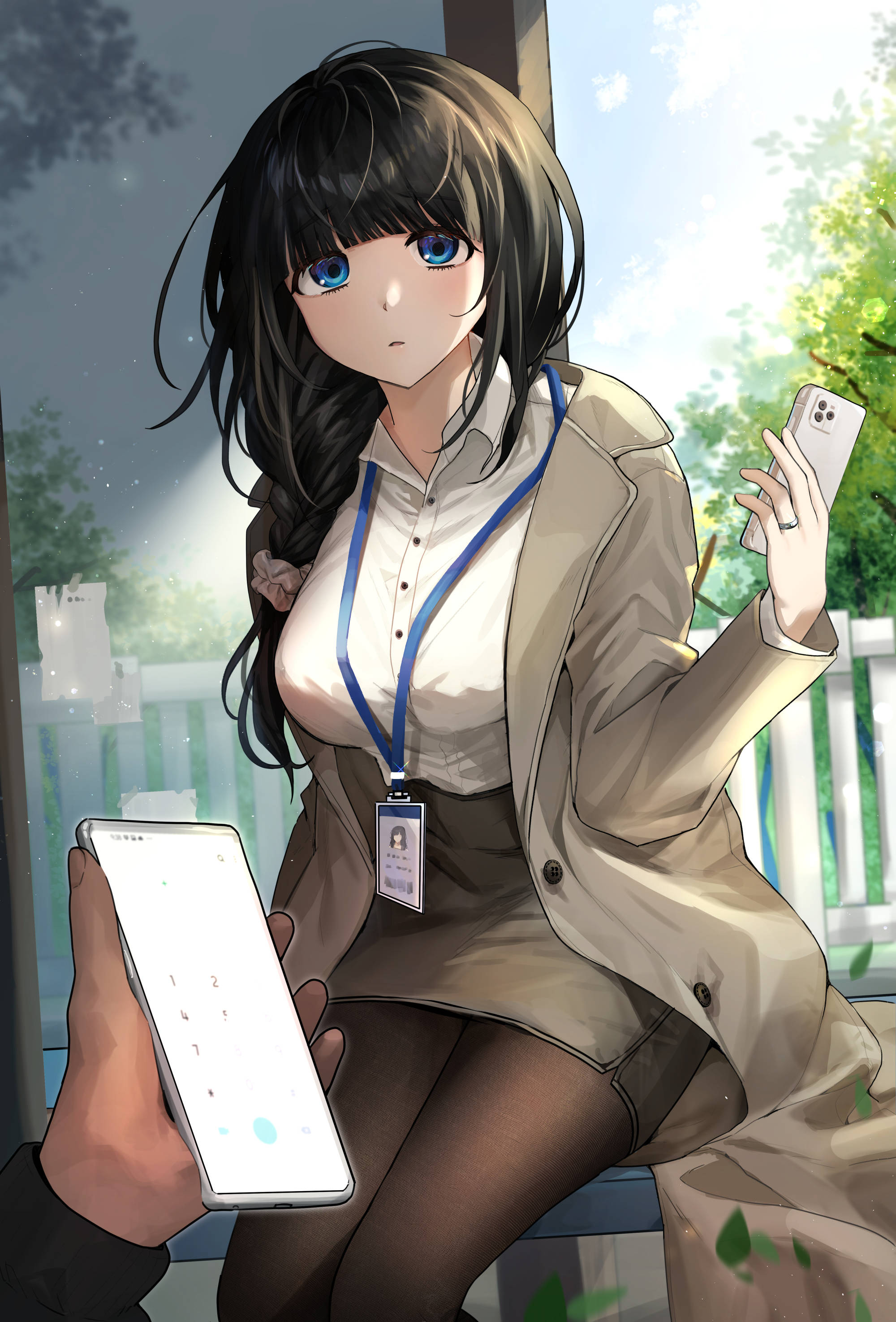 Seksi Ofis Kızı Anime Telefon Duvar Kağıdı