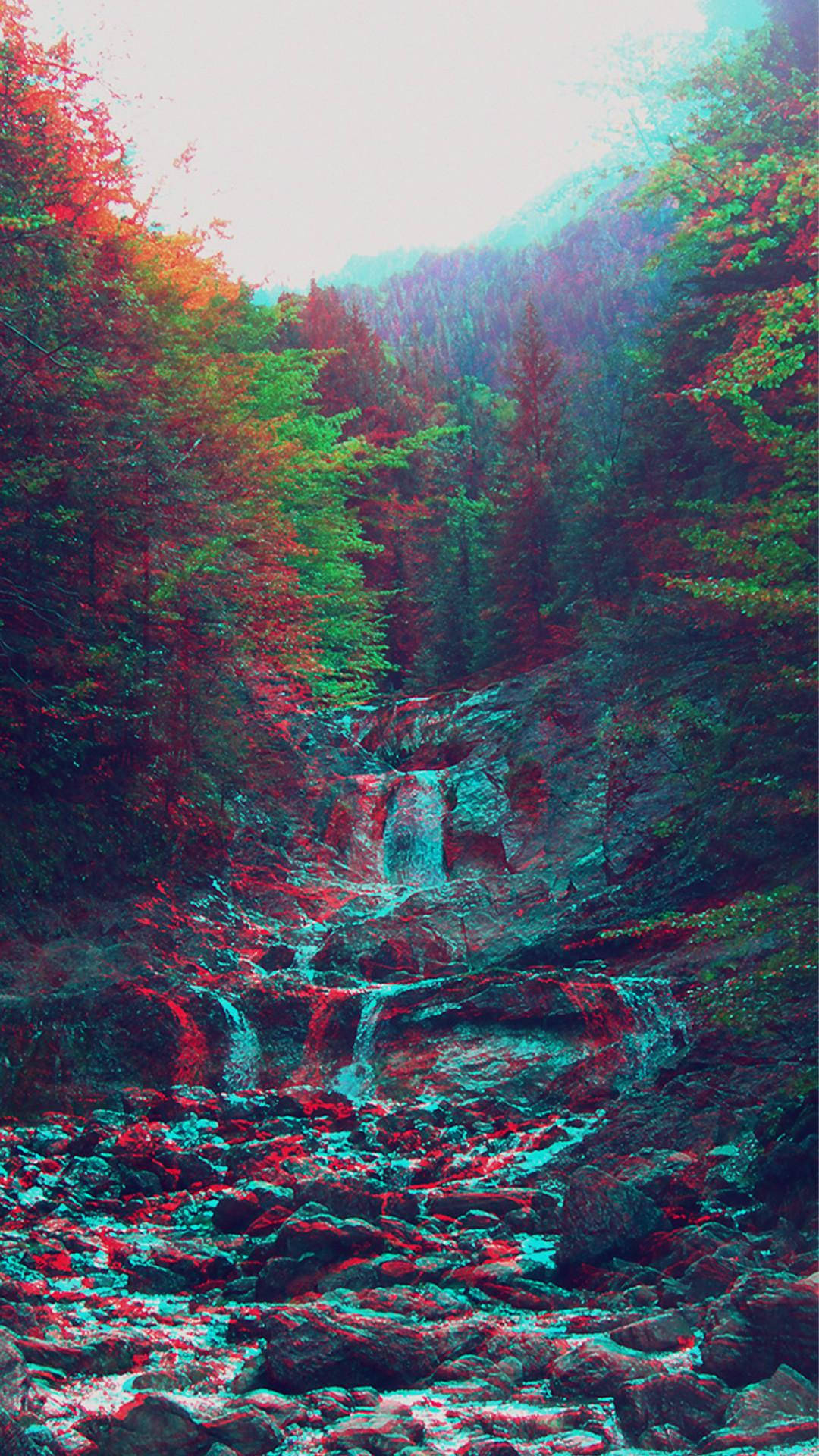 Şelale Trippy Estetik Duvar Kağıdı