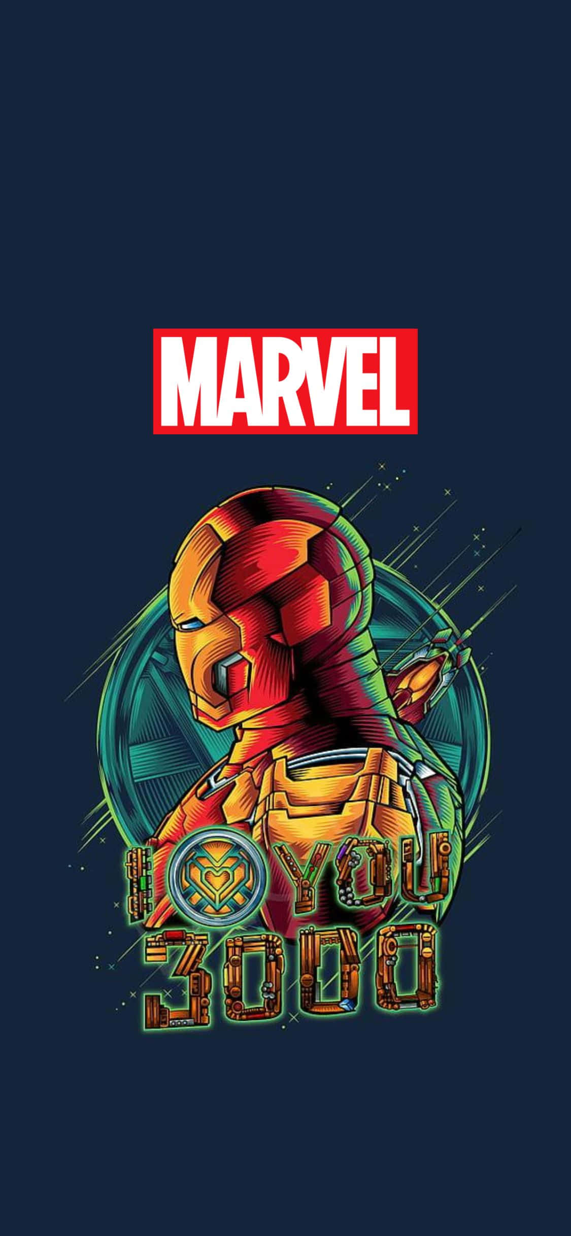 Seni 3000 Kez Seviyorum Iron Man iPhone XS Marvel Duvar Kağıdı