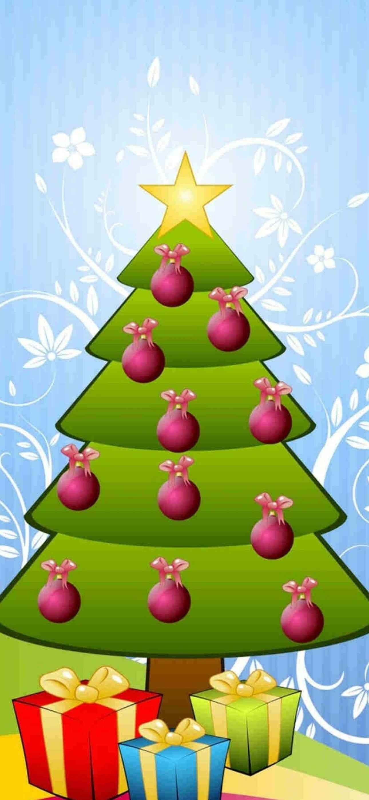 Şenlikli Bir iPhone ile Noel Ruhunu Kutlayın Duvar Kağıdı
