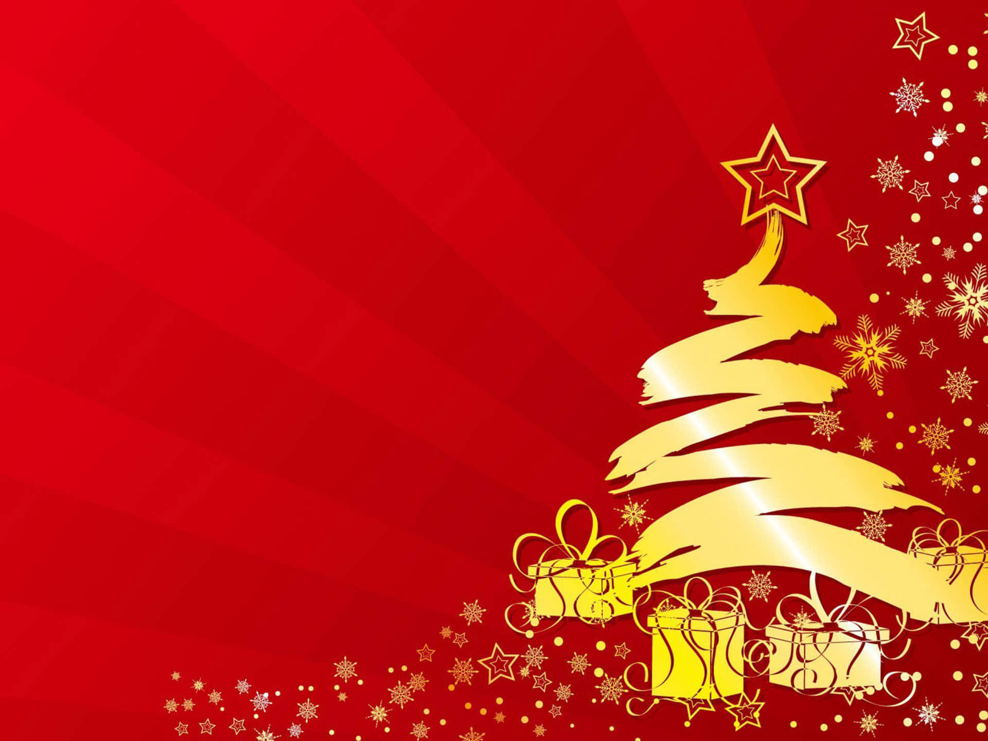 Şenlikli Noel Ağacı ve Parıltılı Süslemeler Duvar Kağıdı