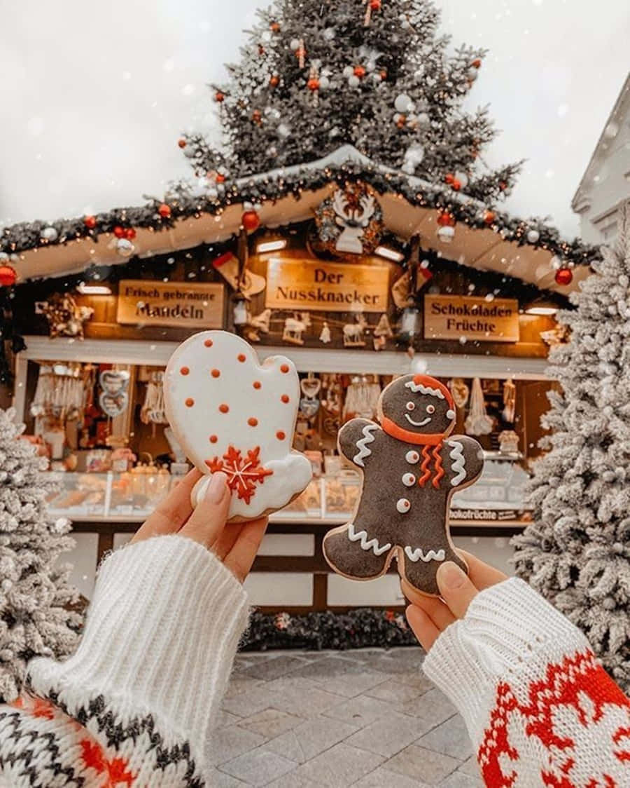 Şenlikli Noel Estetiğini Kutlayın Duvar Kağıdı