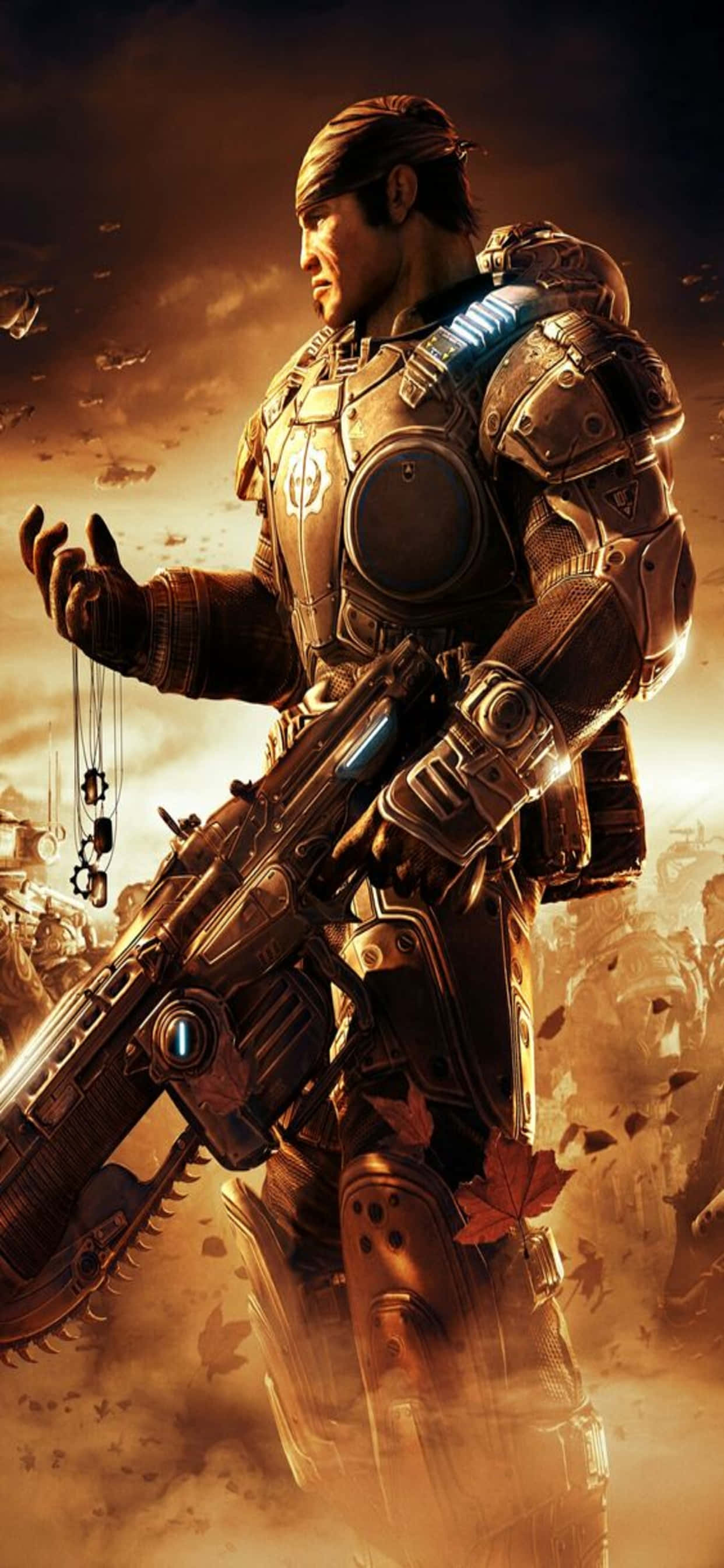 Sepya Marcus iPhone XS Max Gears Of War 5 Arka Planı Duvar Kağıdı