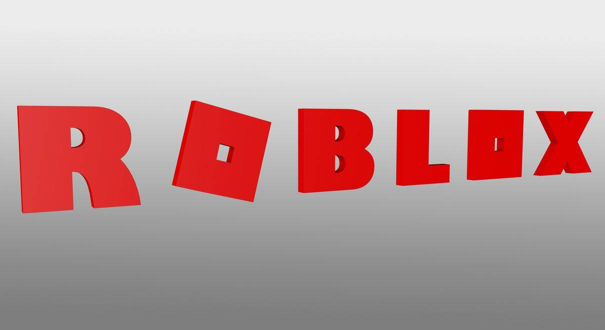 Roblox video oyununun tasarım logosunun yaratıcı ve zarif 3D duvar kağıdı.