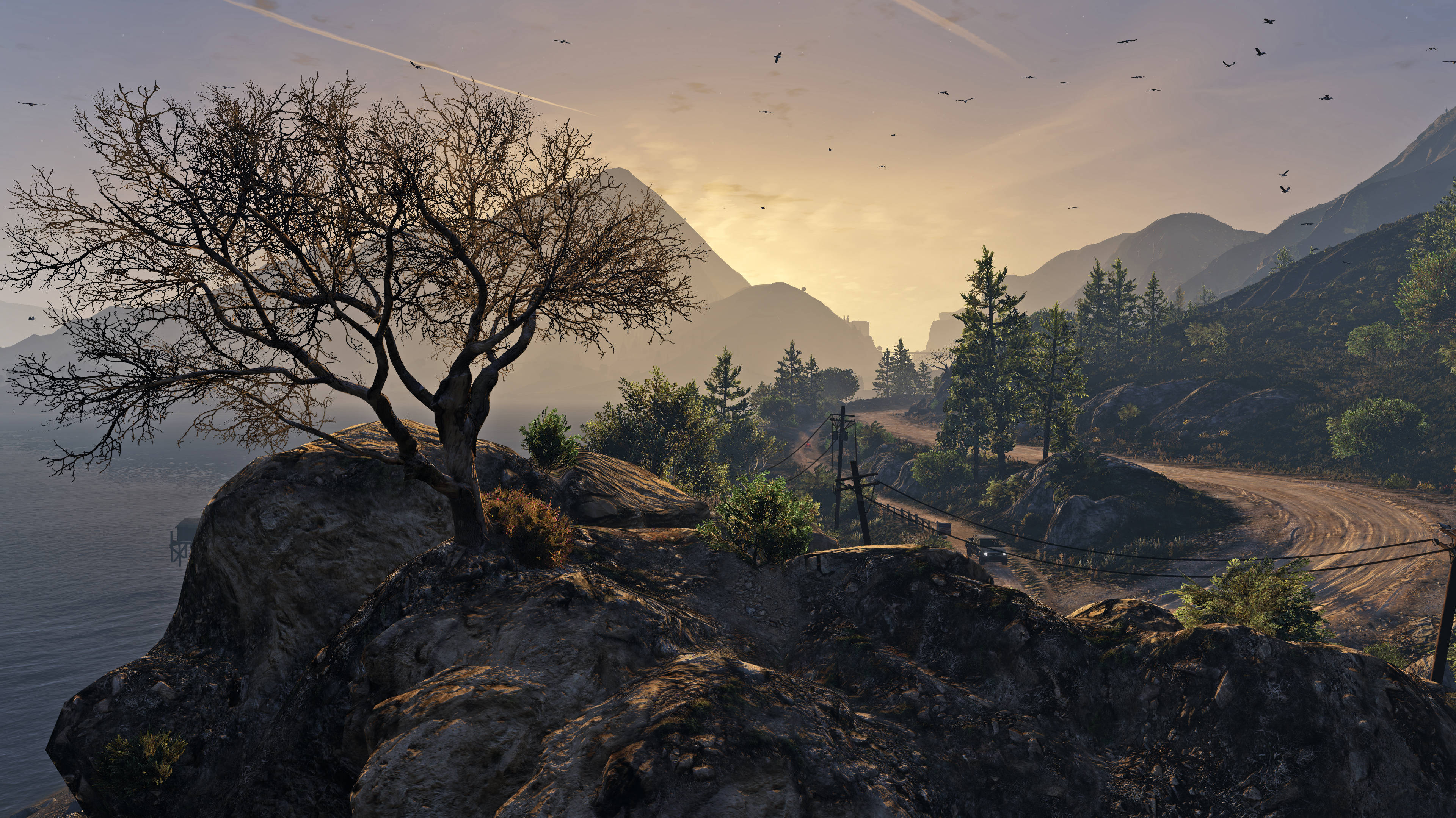 Serin GTA Dağ Yolu Duvar Kağıdı