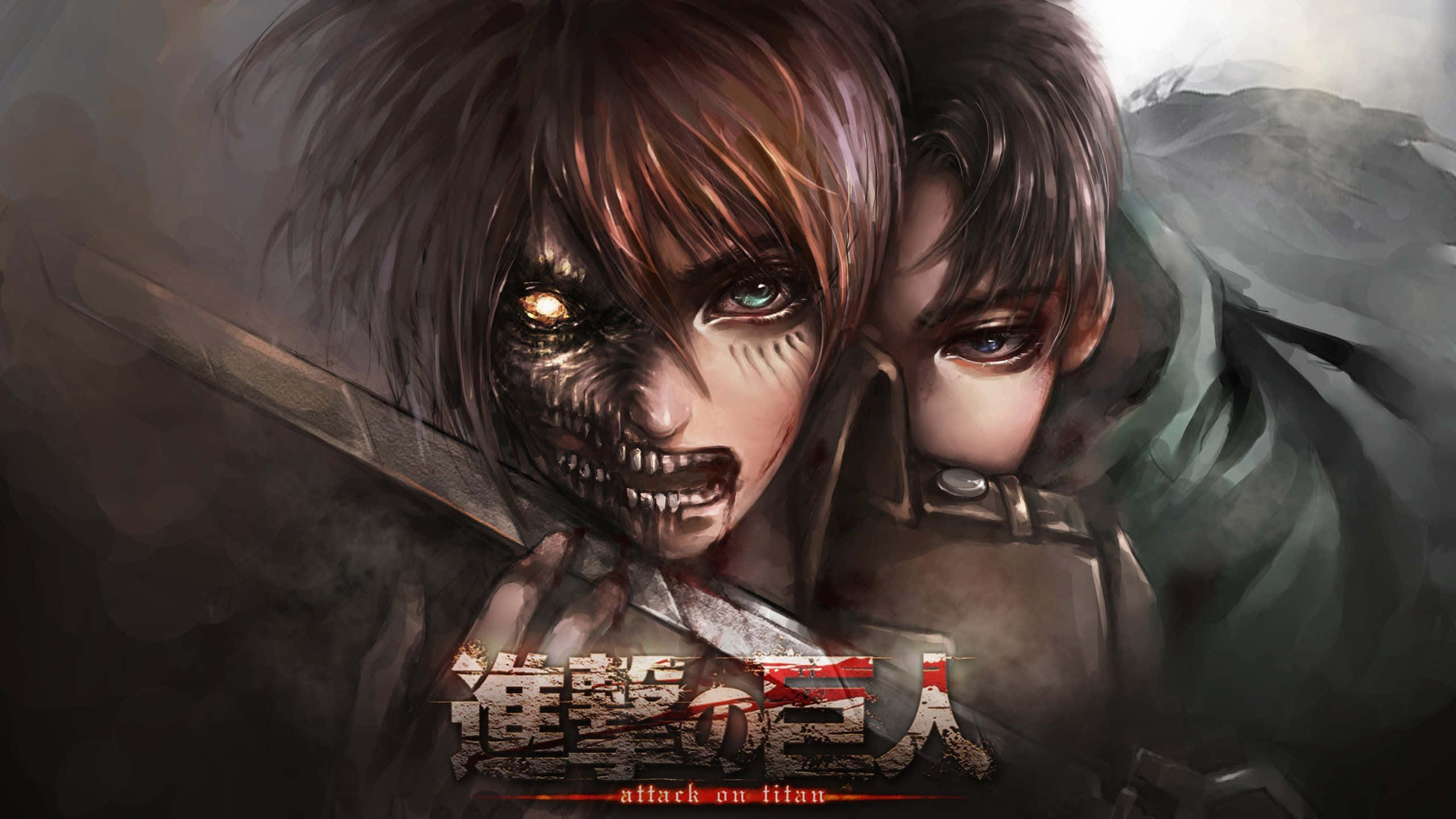 Sert Anime Eren ve Levi Duvar Kağıdı