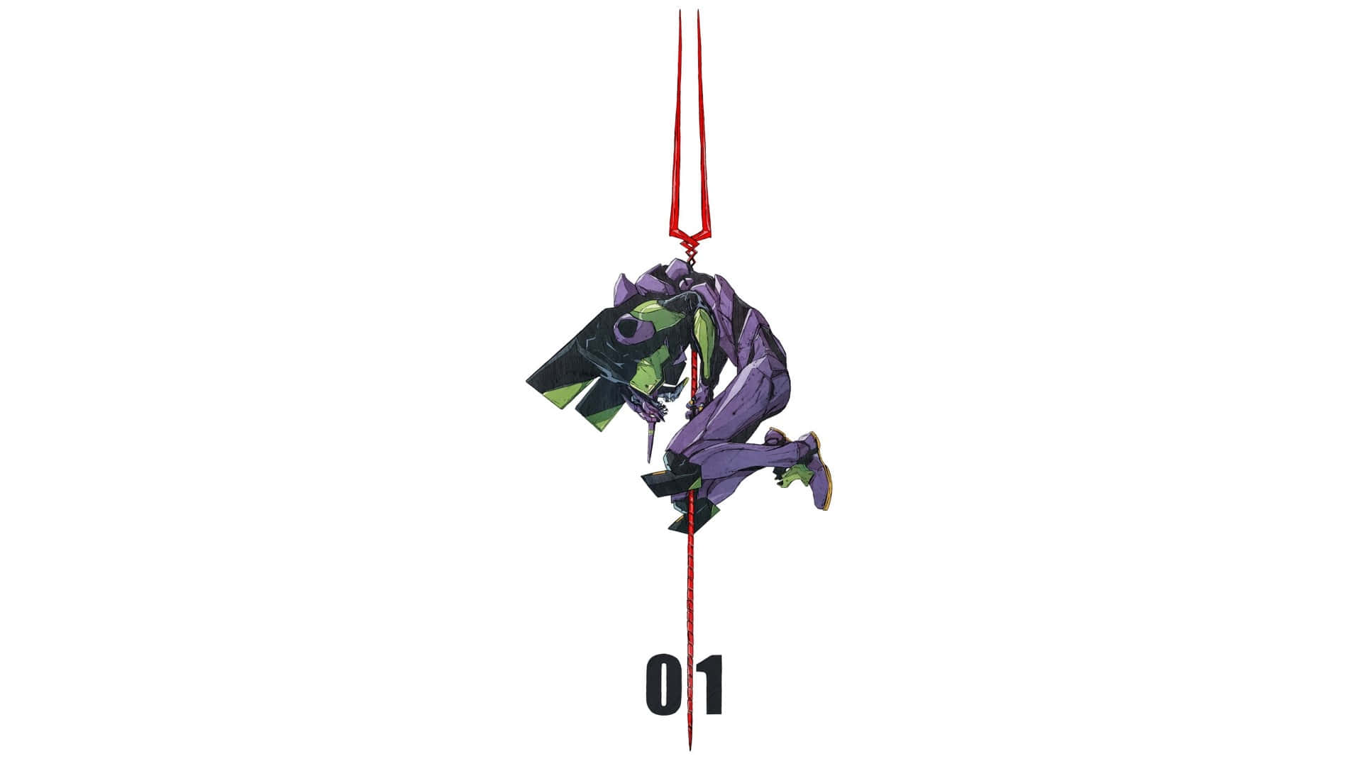 Seto Kaiba, Neon Genesis Evangelion'daki EVA Unit 01'e dalıyor Duvar Kağıdı