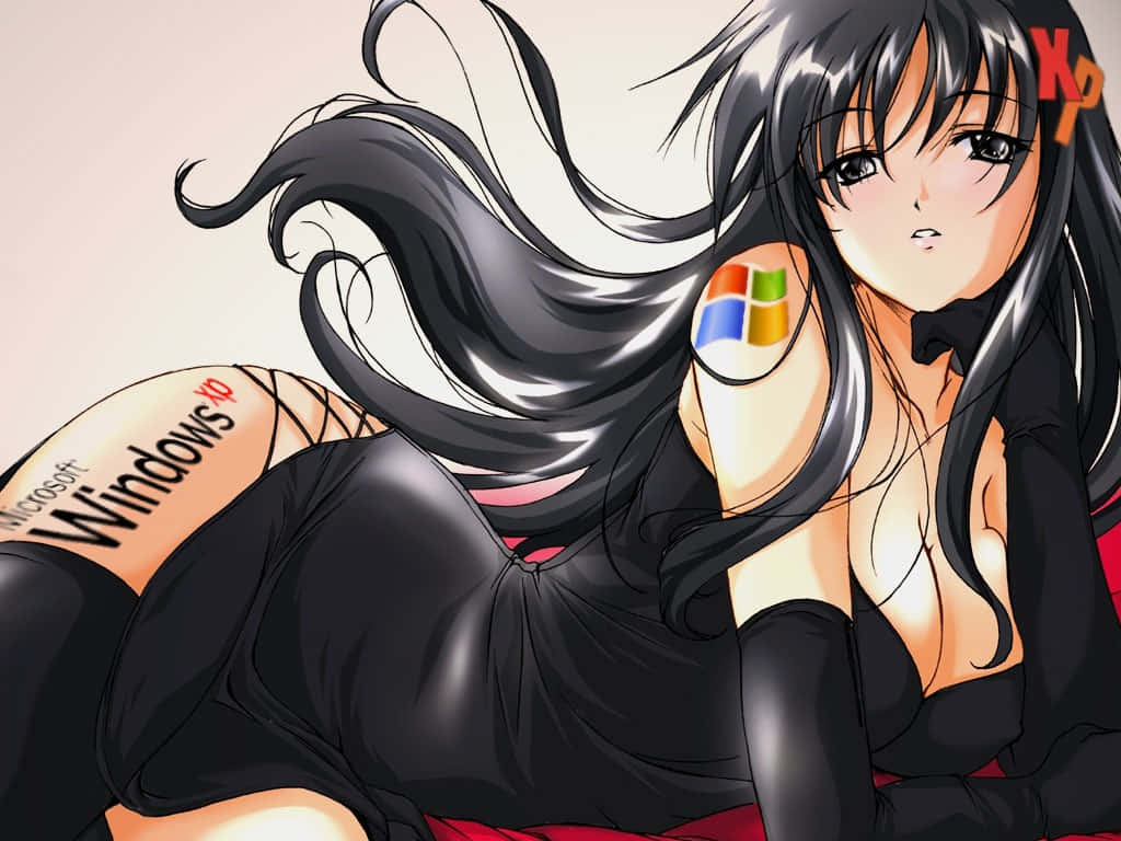 Sevimli Anime Kızı Windows XP Duvar Kağıdı