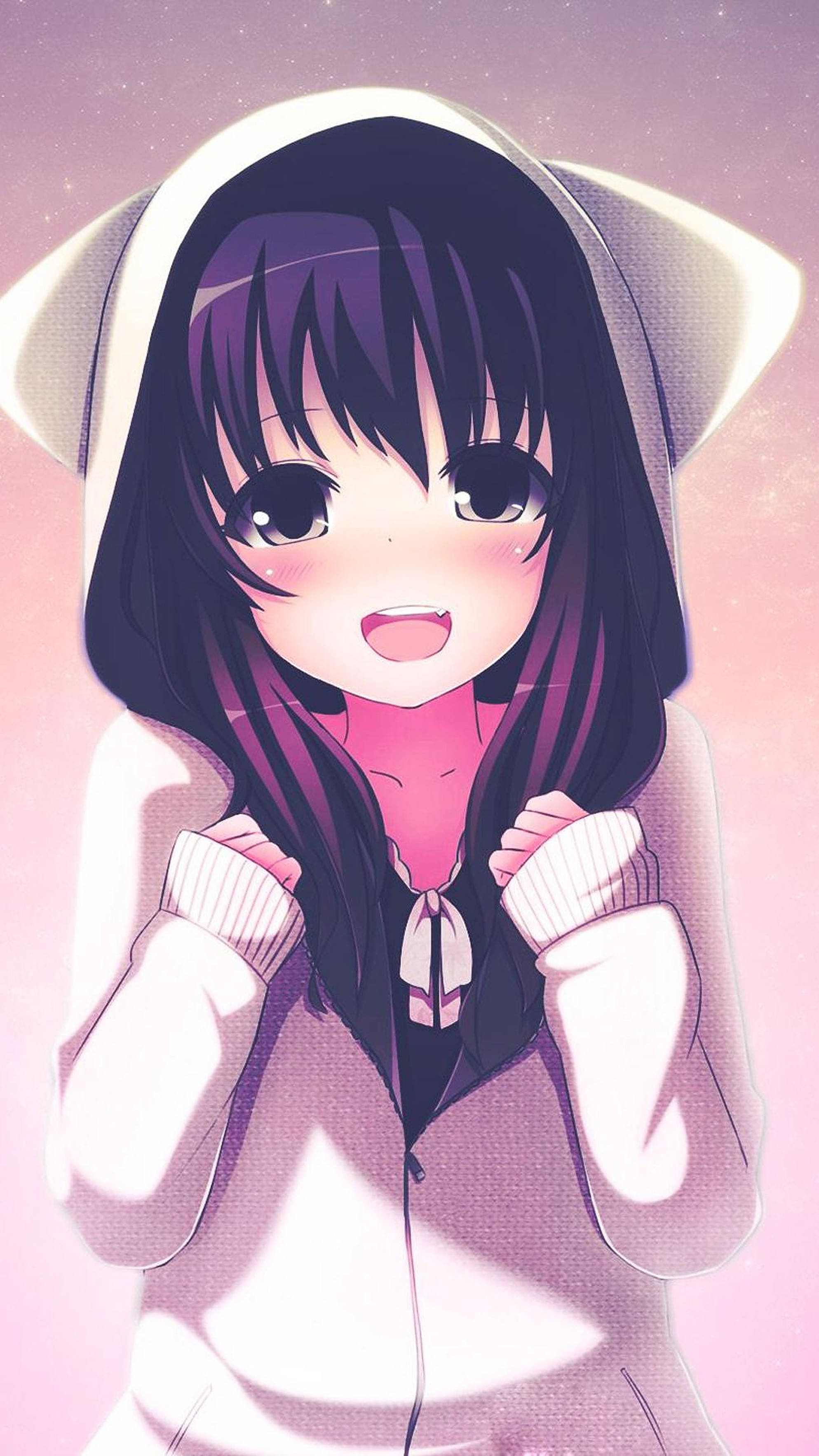 Sevimli Anime Loli iPhone Duvar Kağıdı