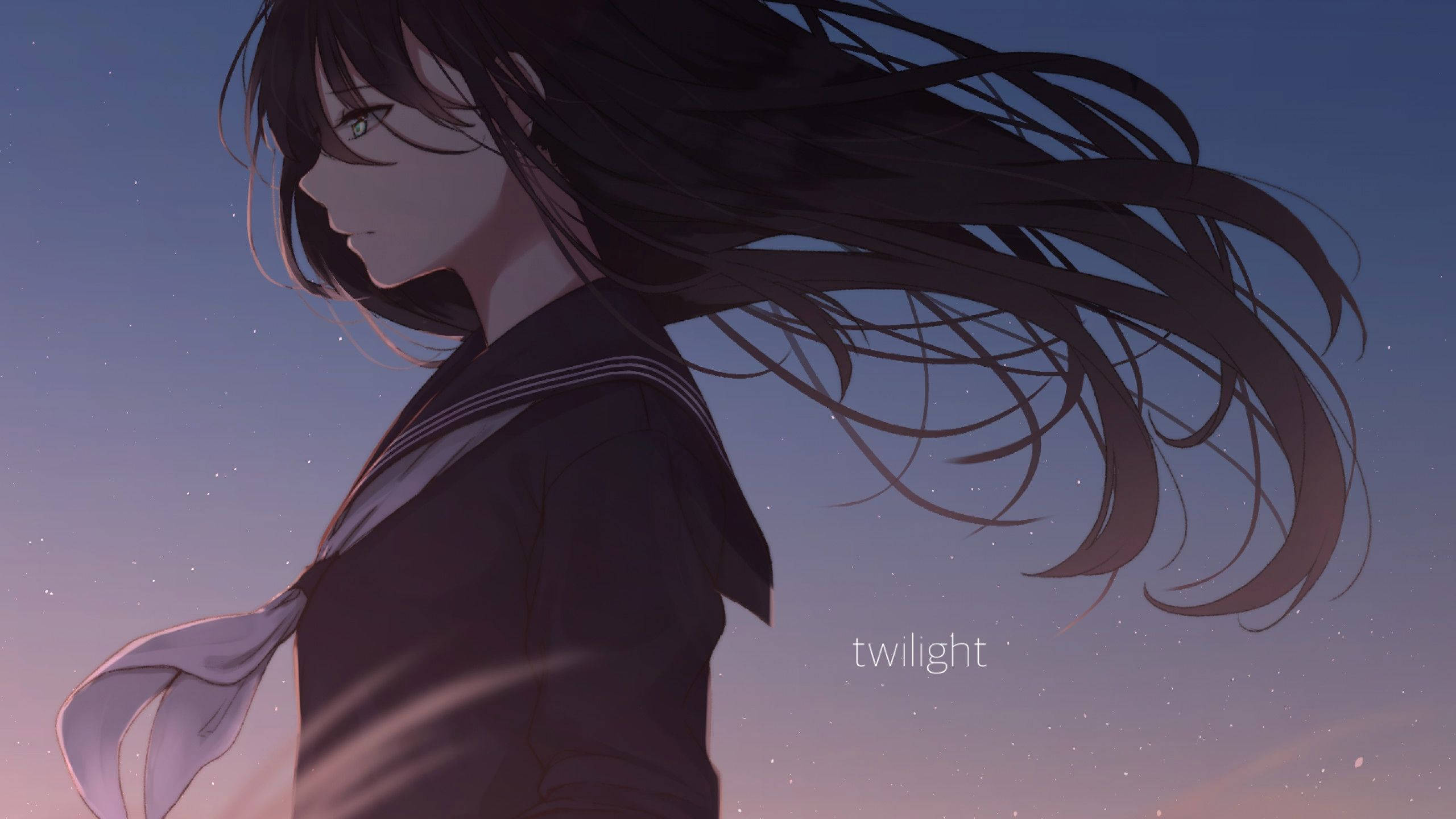 Sevimli Anime PFP Estetik Üzgün Kız Duvar Kağıdı