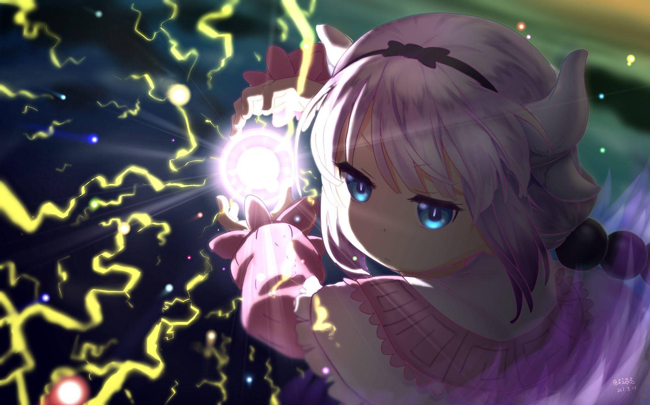 Sevimli Anime Profil Fotoğrafı Kanna Ejderha Duvar Kağıdı