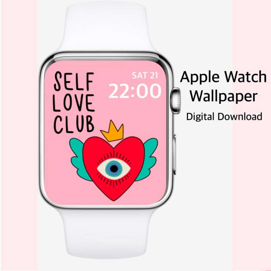 Sevimli Apple Watch Yüzü Aşk Duvar Kağıdı