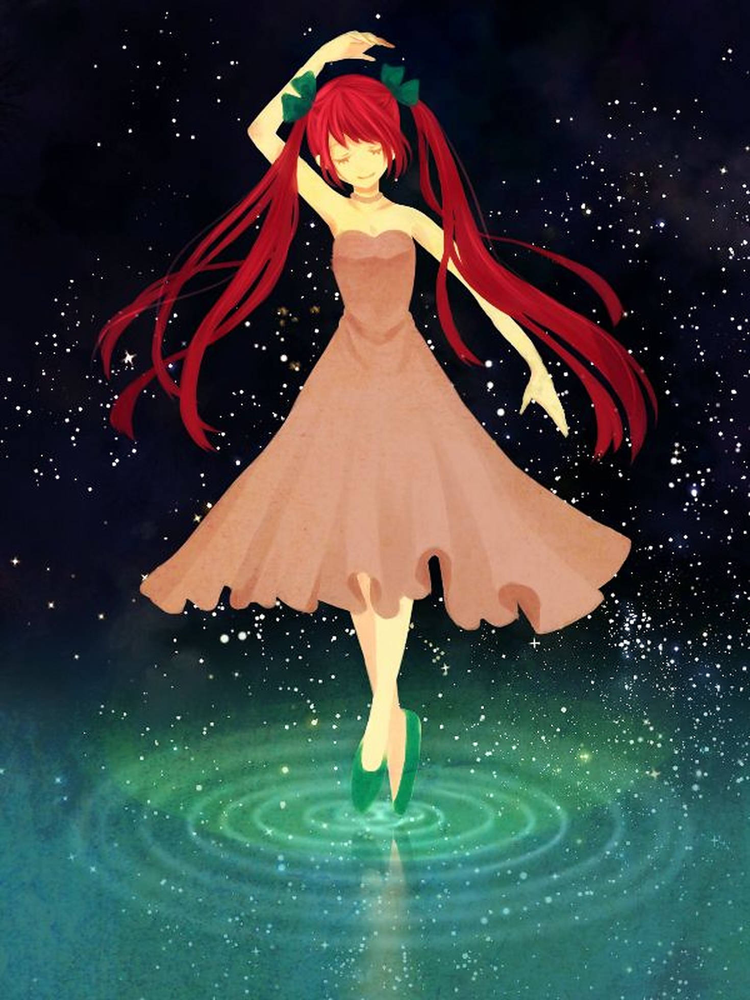 Sevimli Balerin Anime Dansı Duvar Kağıdı
