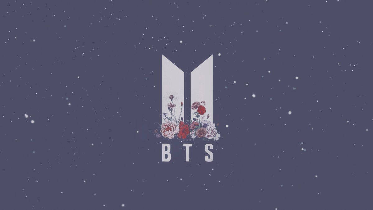 Sevimli BTS Çizim Logosu Duvar Kağıdı