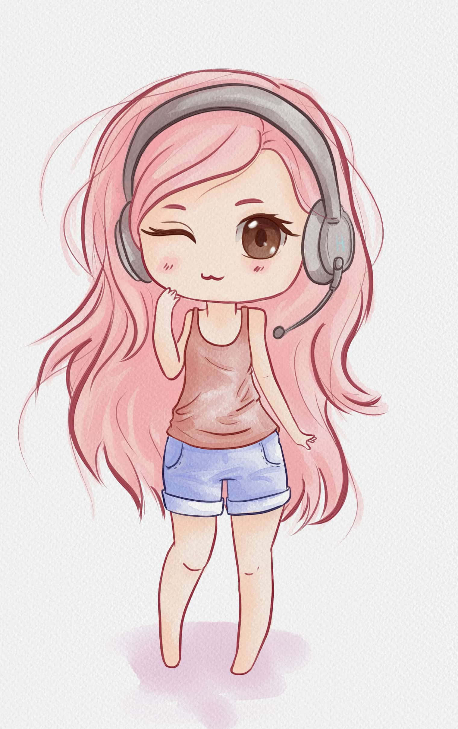 Sevimli Chibi Karakteri Duvar Kağıdı