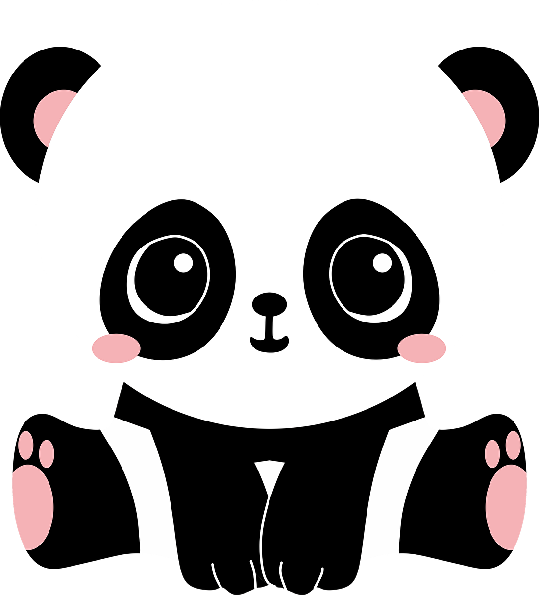 Sevimli Çizgi Film Panda Duvar Kağıdı