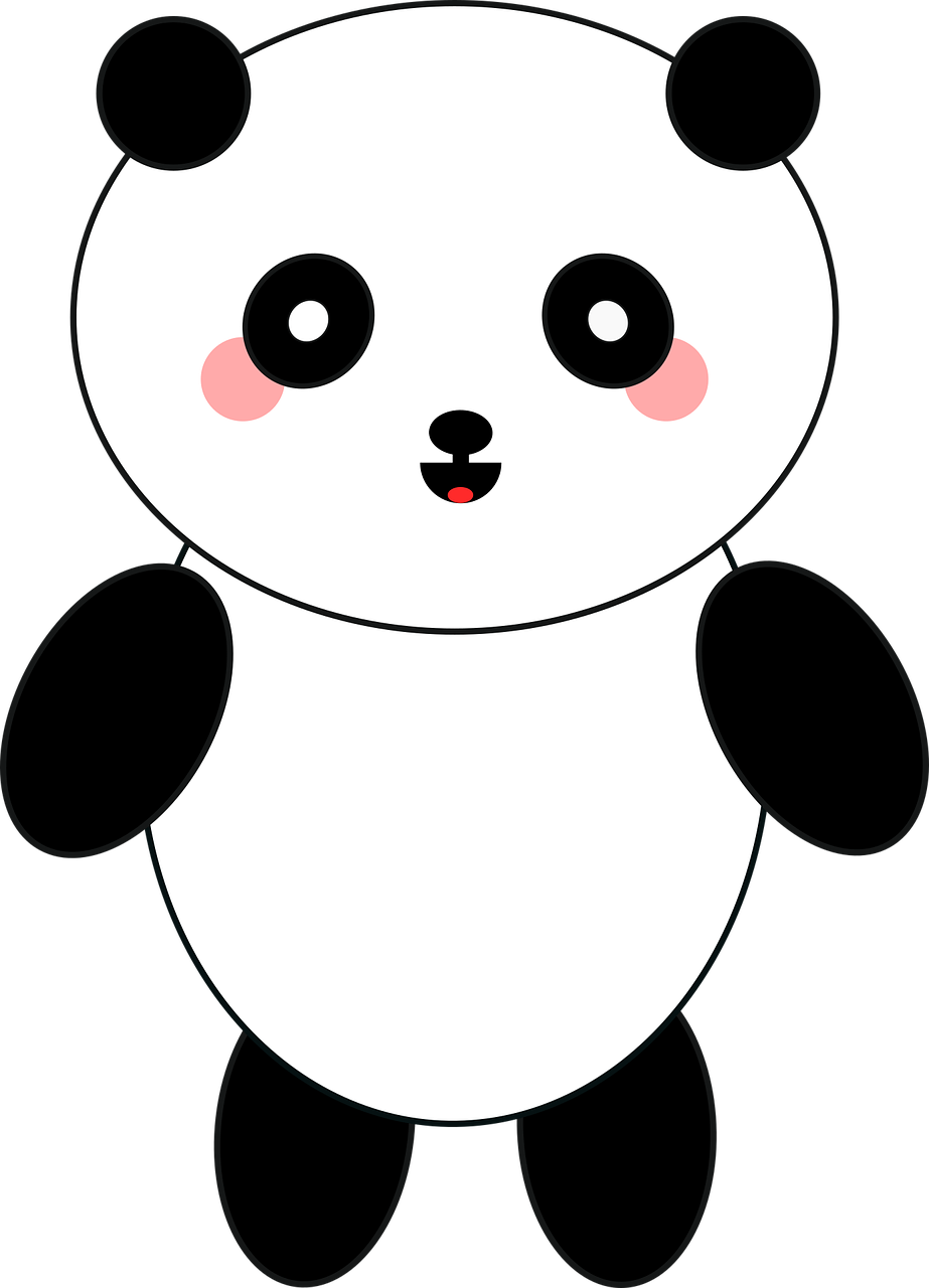 Sevimli Çizgi Film Panda Duvar Kağıdı