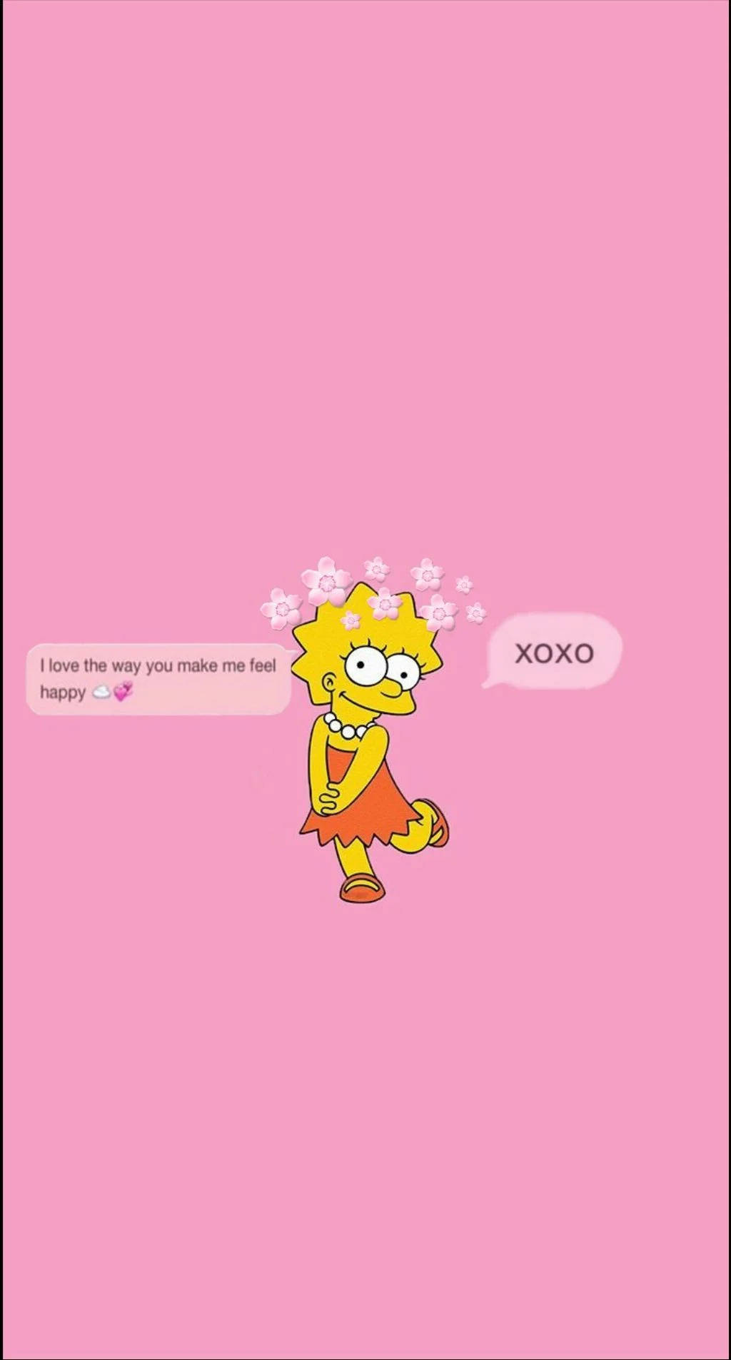 Sevimli Estetik Çizgi Film Lisa Simpson Duvar Kağıdı