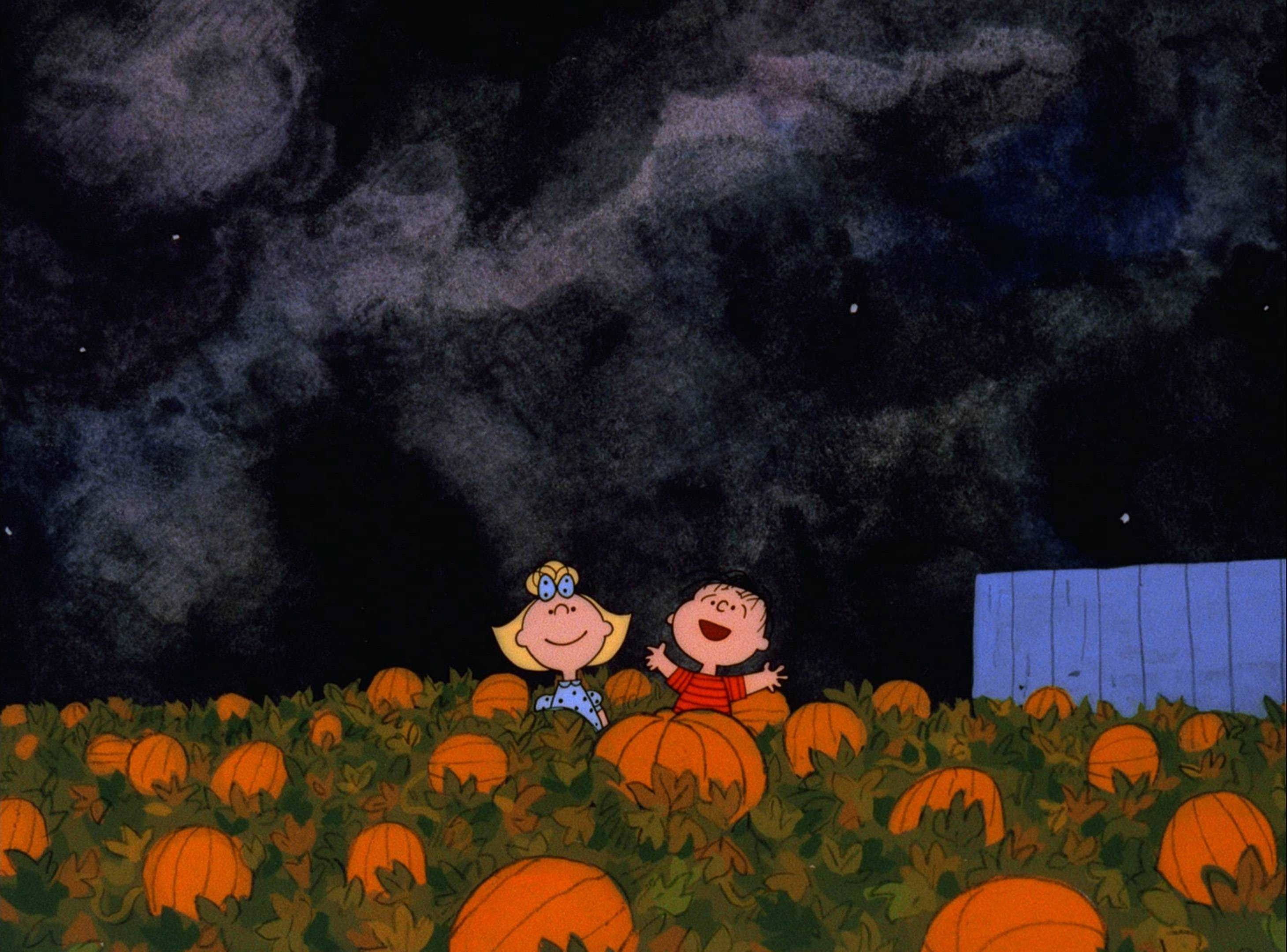 Sevimli Estetik Cadılar Bayramı Peanuts Karakterleri Duvar Kağıdı
