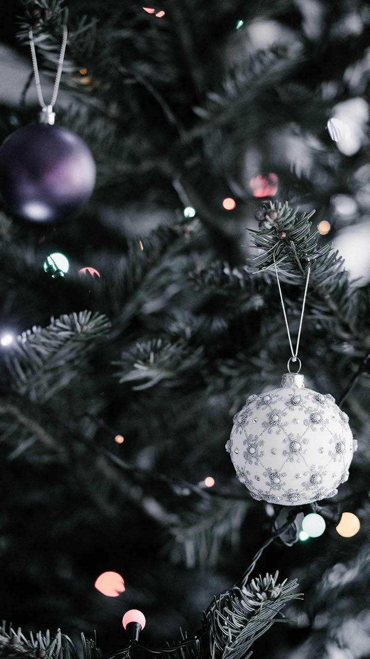 Sevimli Estetik Noel Topu Duvar Kağıdı