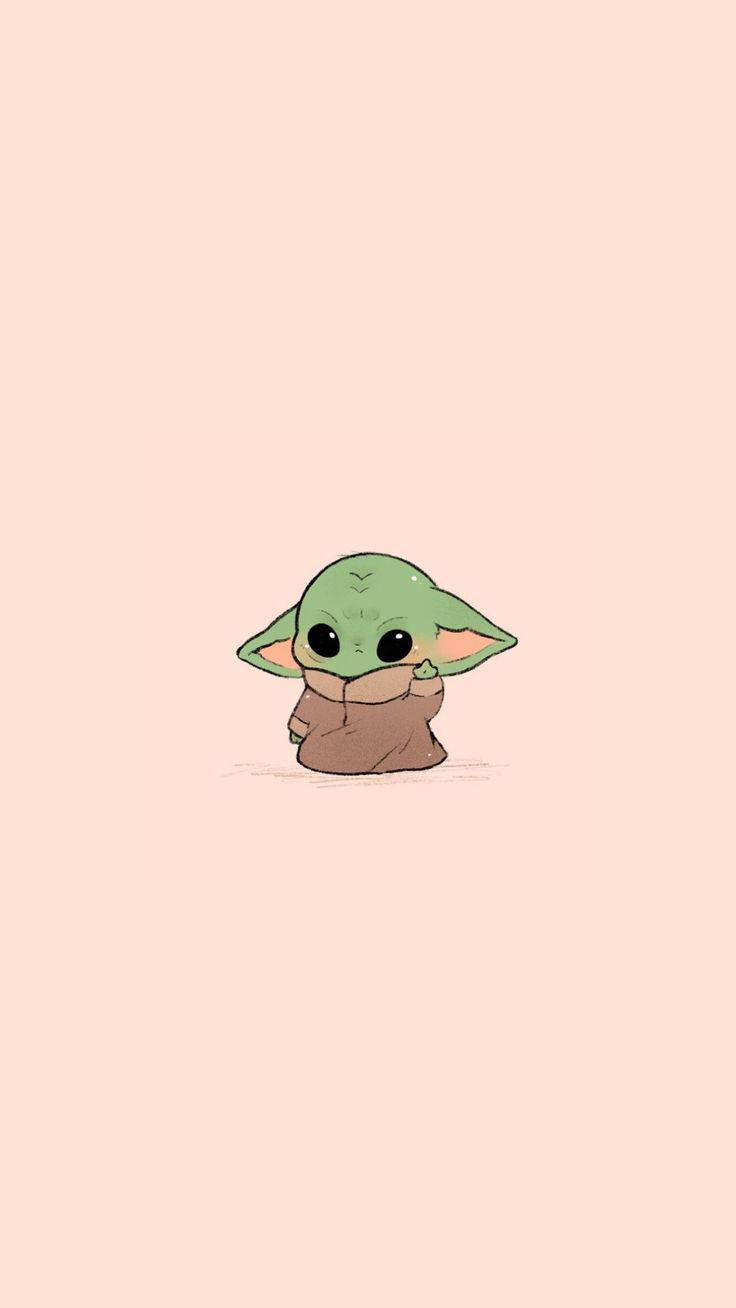 Sevimli Estetik Karikatür Grogu The Mandalorian Duvar Kağıdı